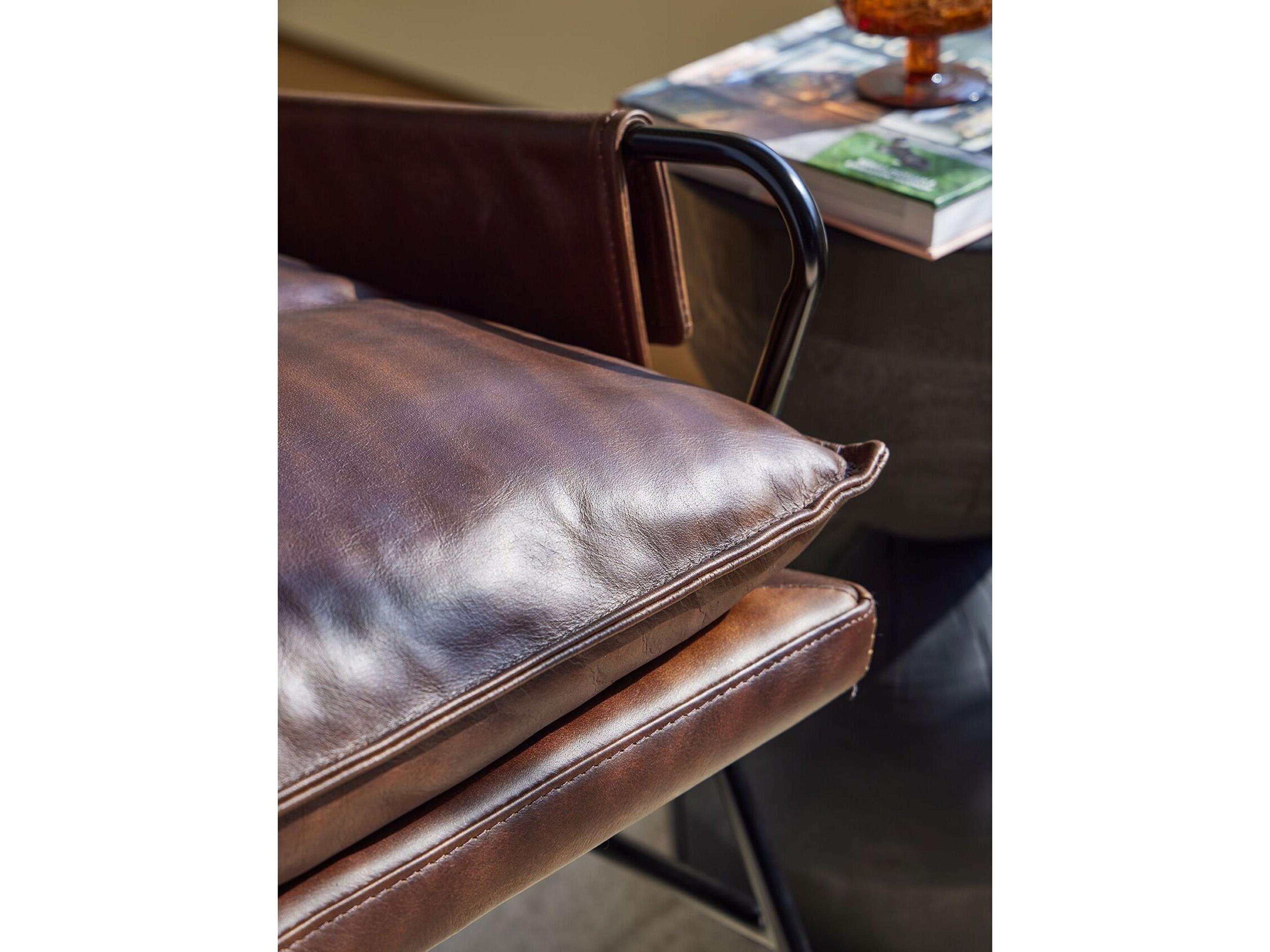 Mobital Meier Brown Leather Accent Chair