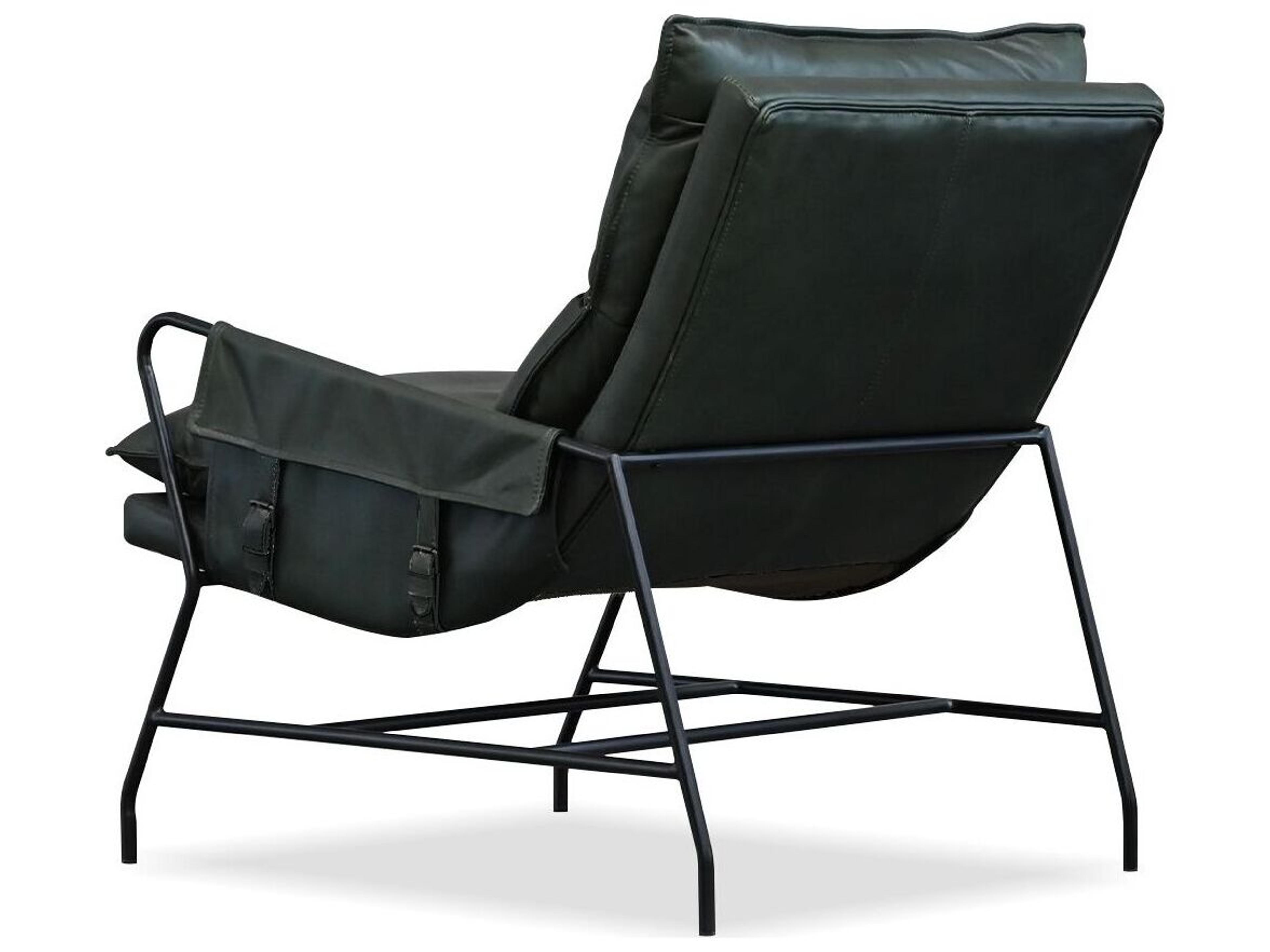 Mobital Meier Green Leather Accent Chair