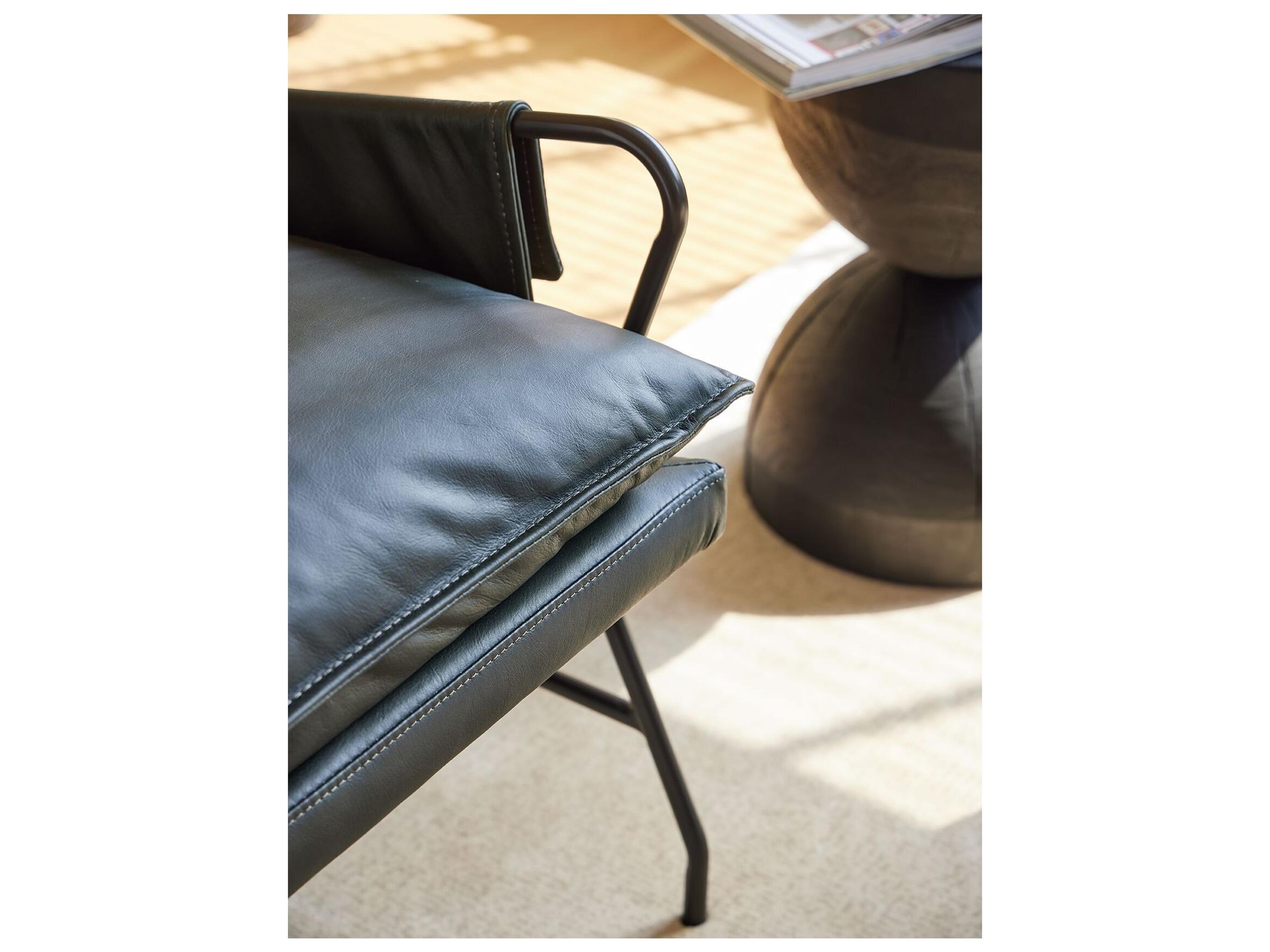 Mobital Meier Green Leather Accent Chair