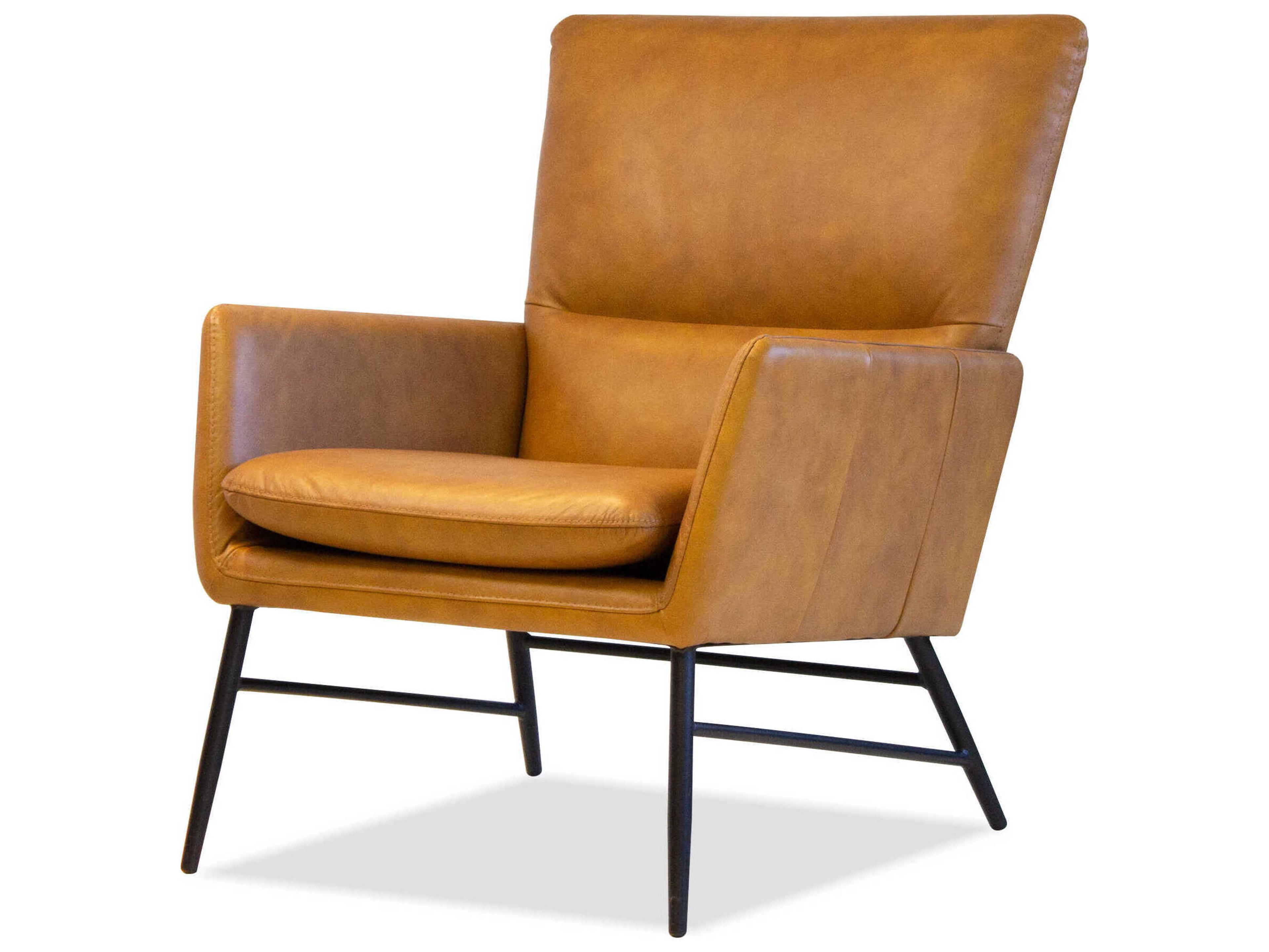 Morisson Brown Leather Accent Chair