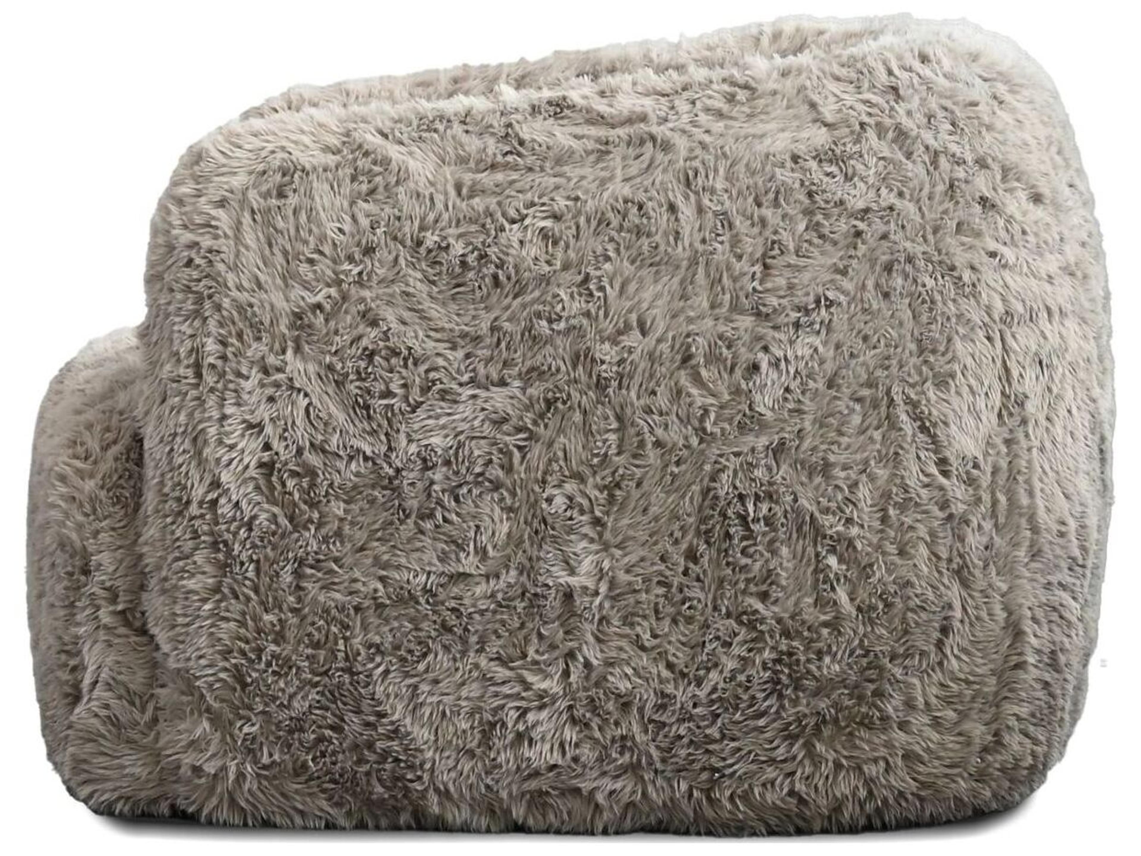 Mobital Saba Beige Fur Accent Chair