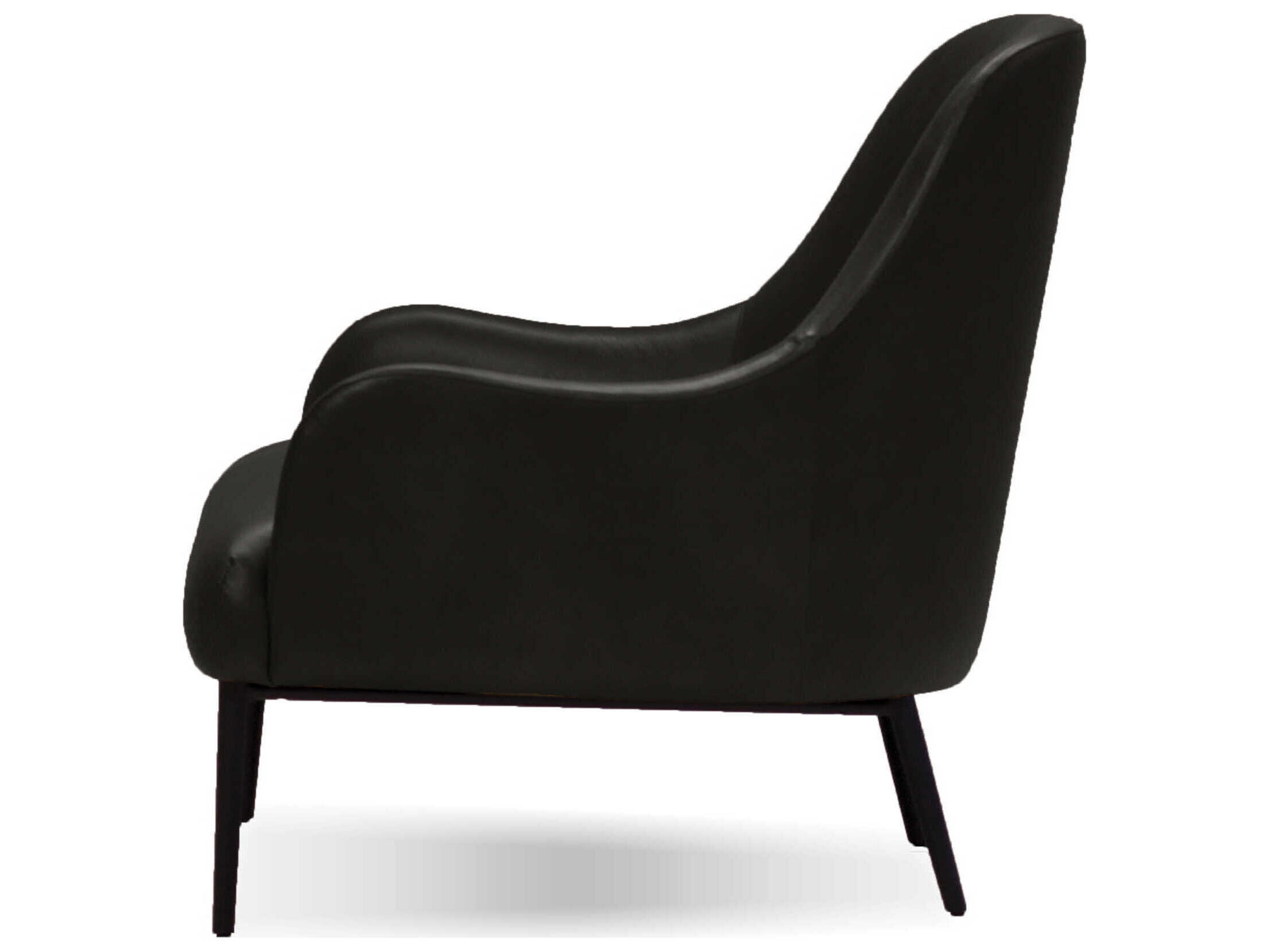 Mobital Swoon Black Leather Accent Chair