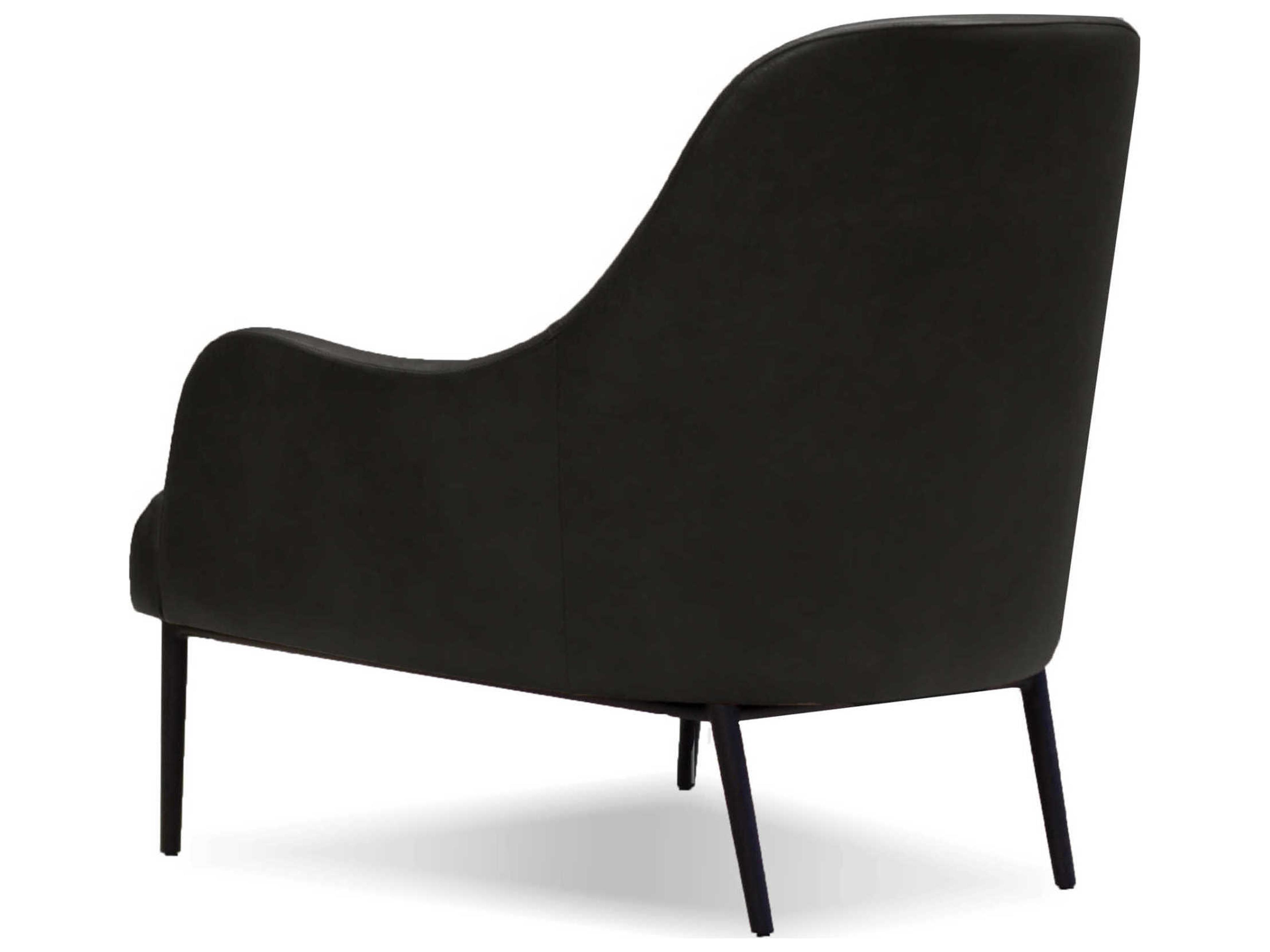 Mobital Swoon Black Leather Accent Chair