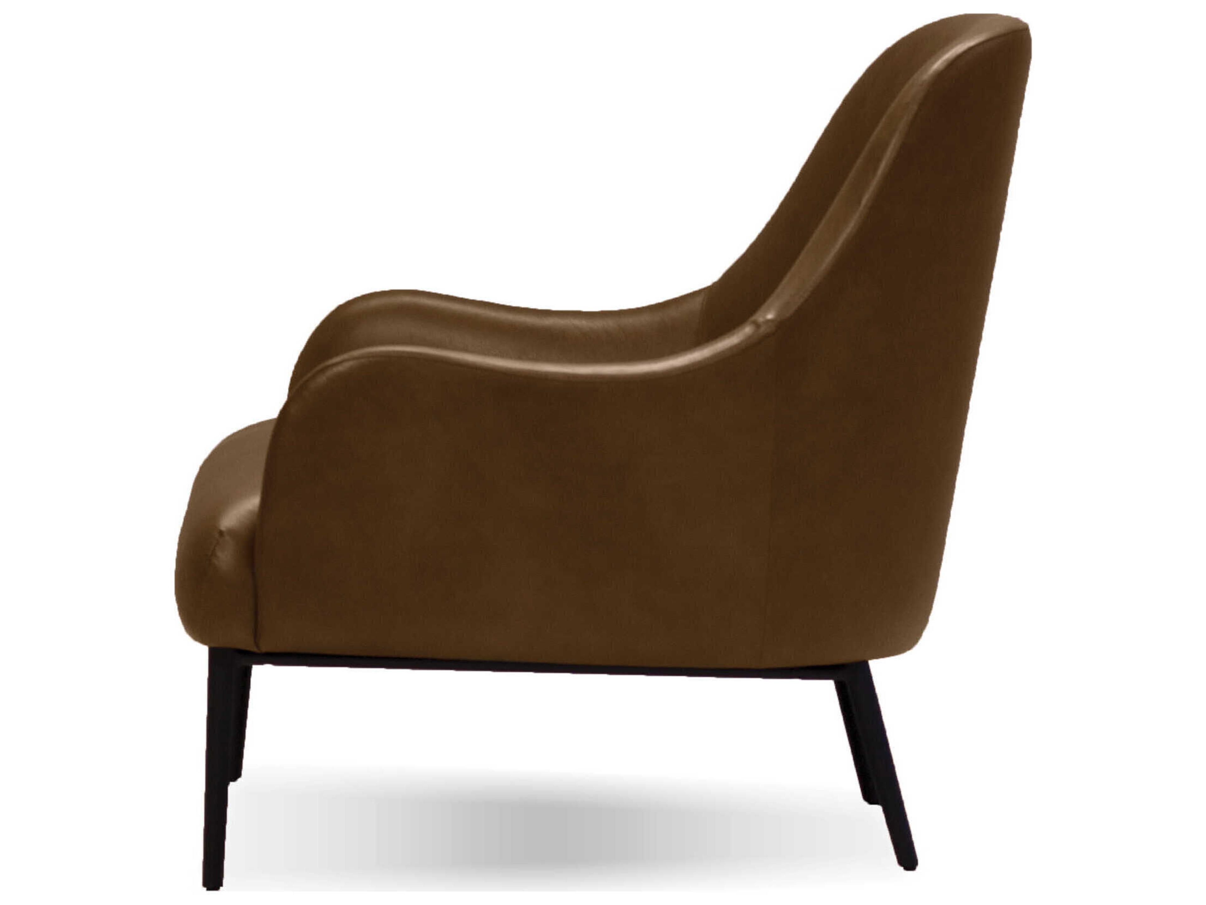 Mobital Swoon Brown Leather Accent Chair