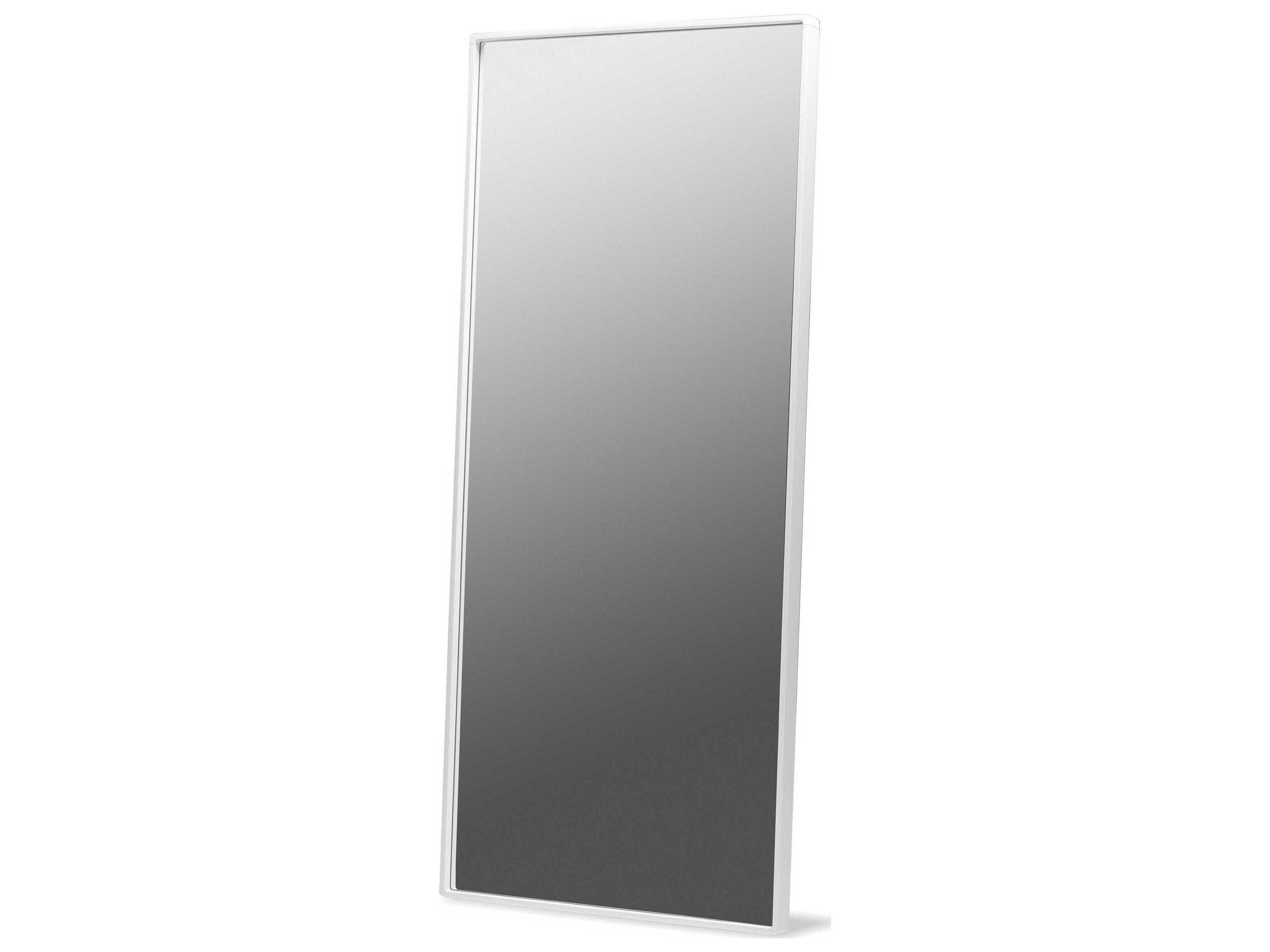 Pure White Floor Mirror Rectangular