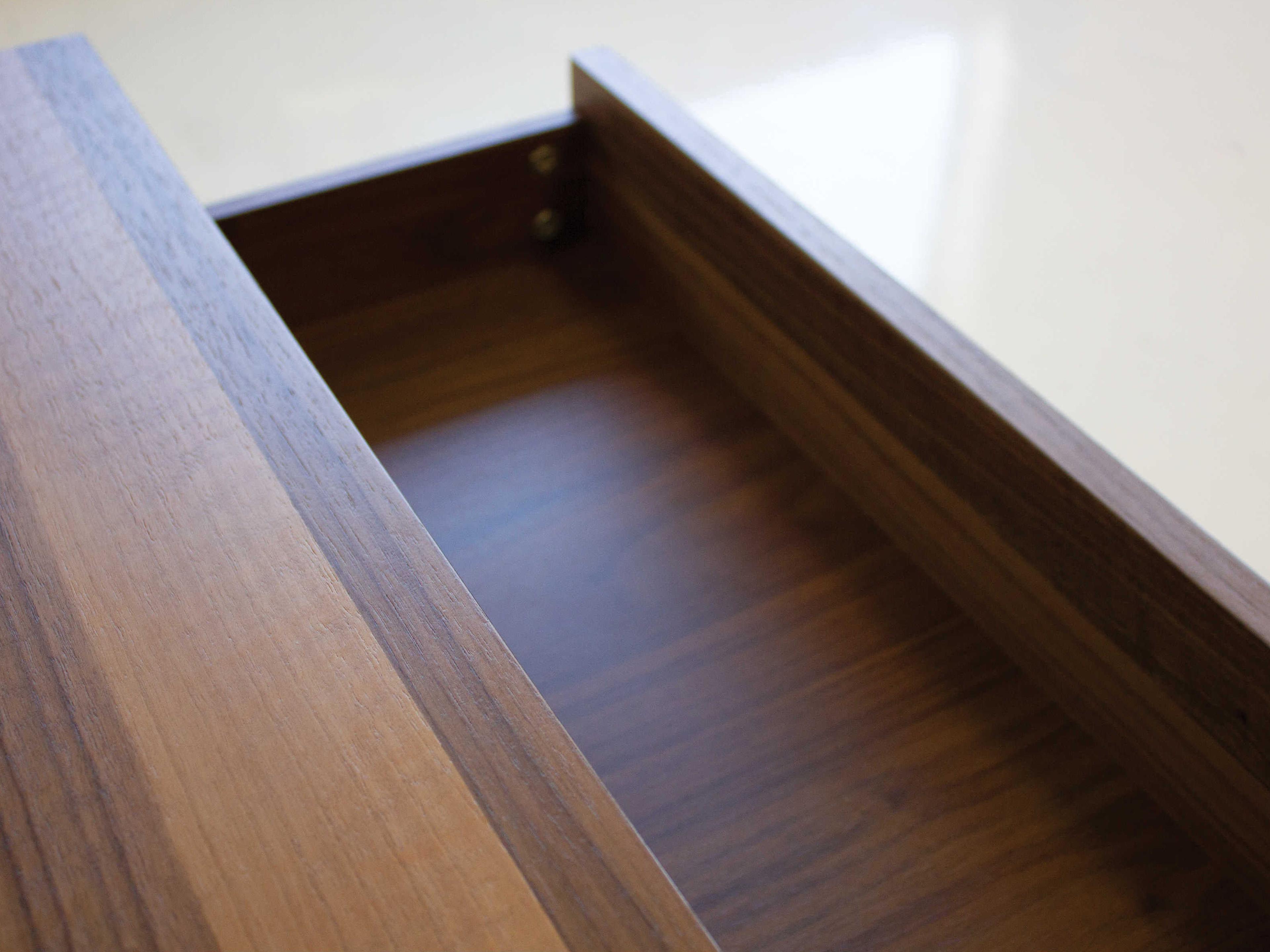 Mobital Blanche 2-Drawers Brown Walnut Wood Nightstand