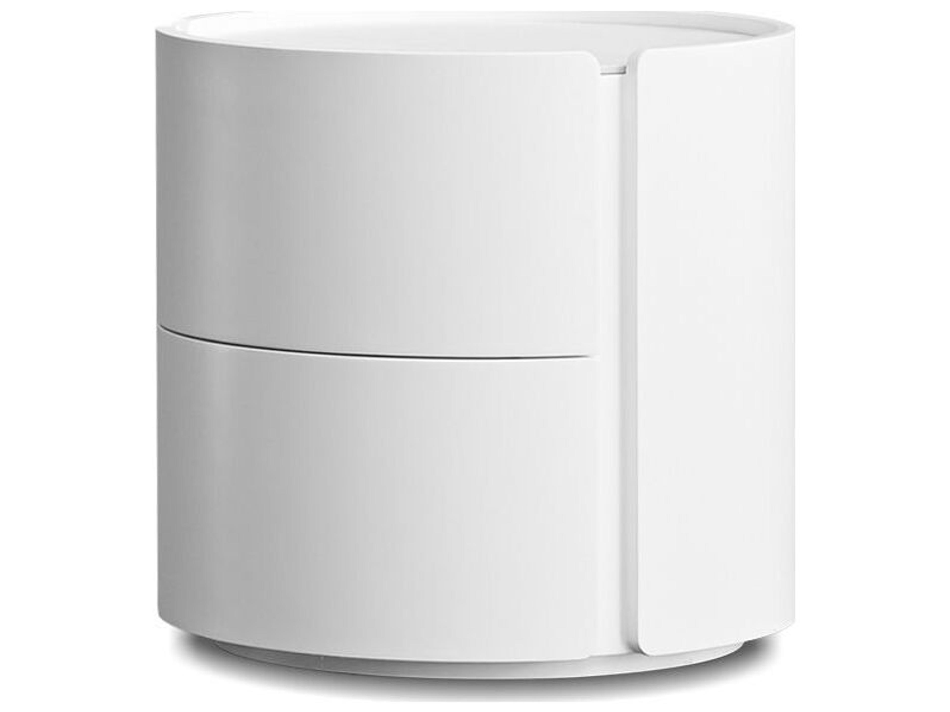 Burrow 2-Drawers White Matte Wood Nightstand