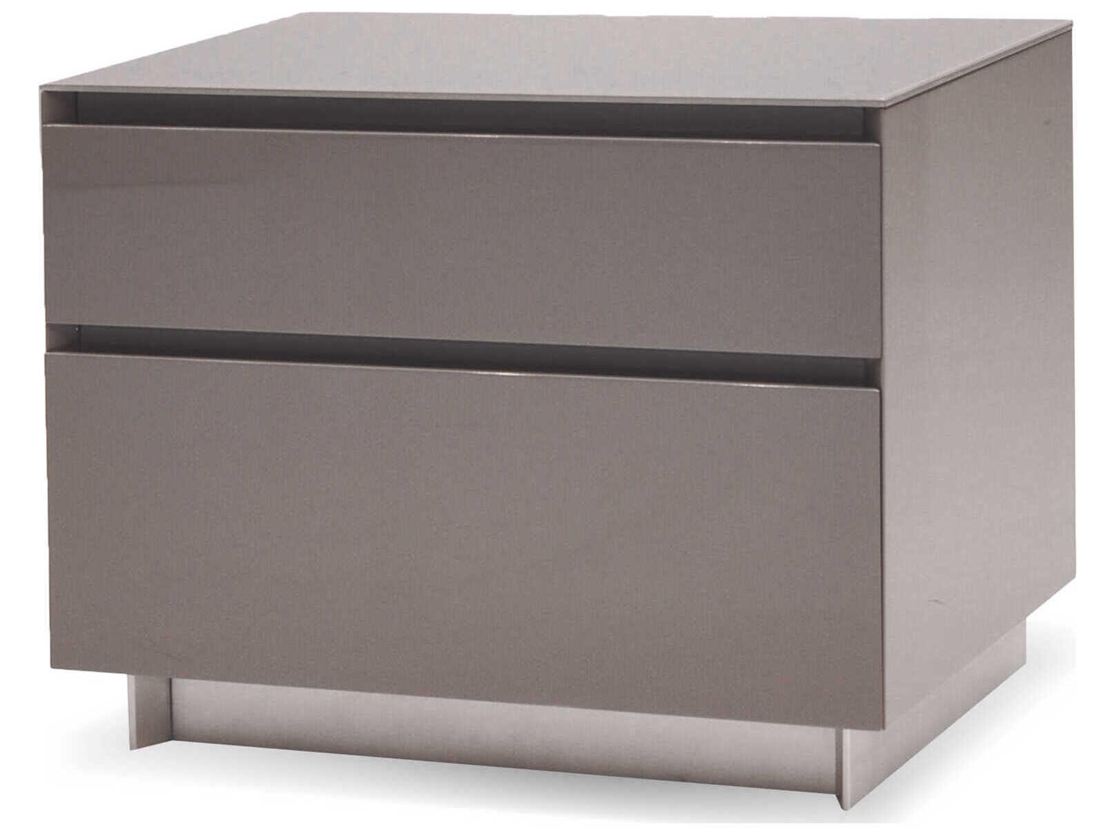 Savvy 2-Drawers Gray Nightstand