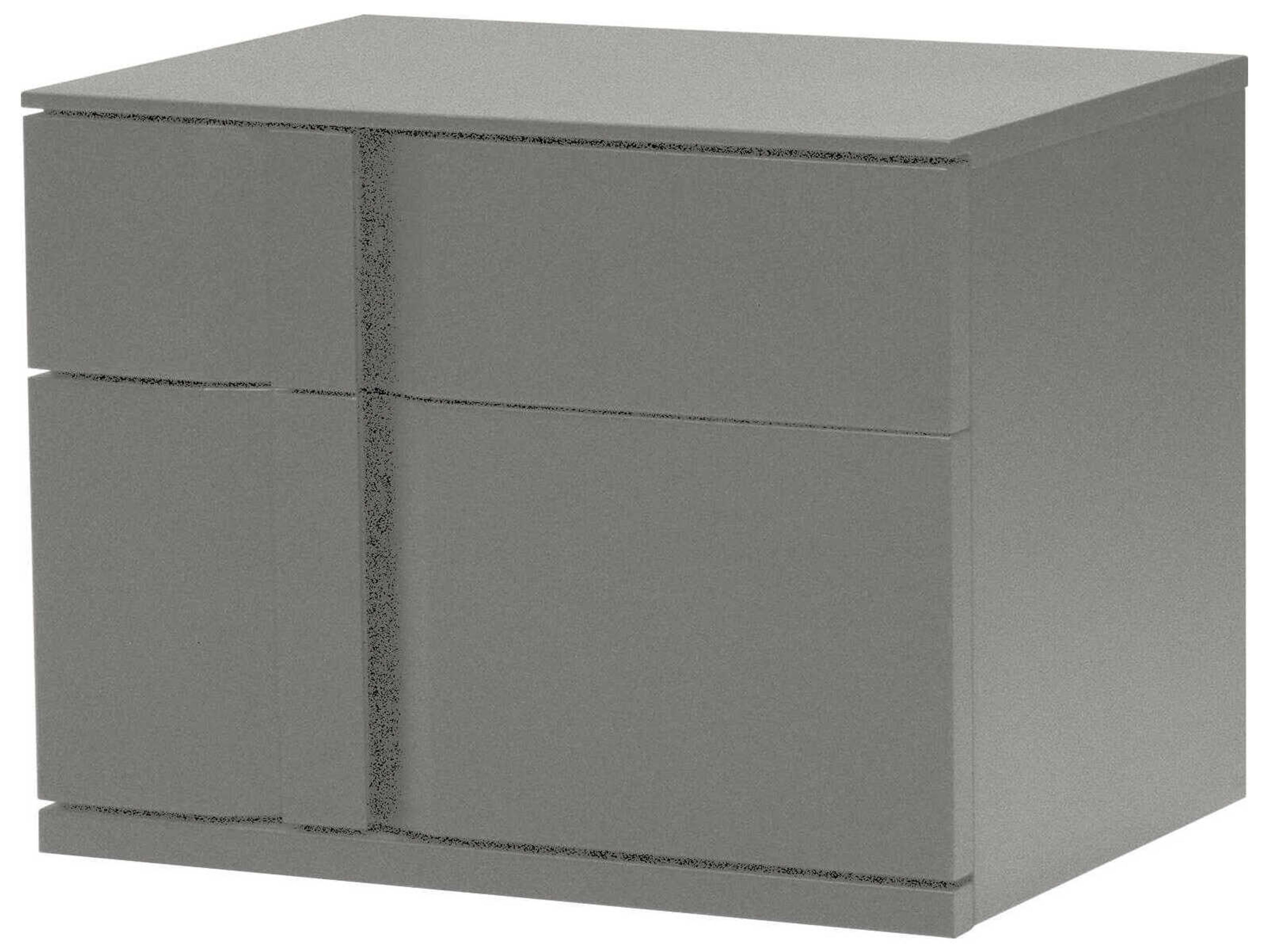 Carbon 2-Drawers Gray Nightstand