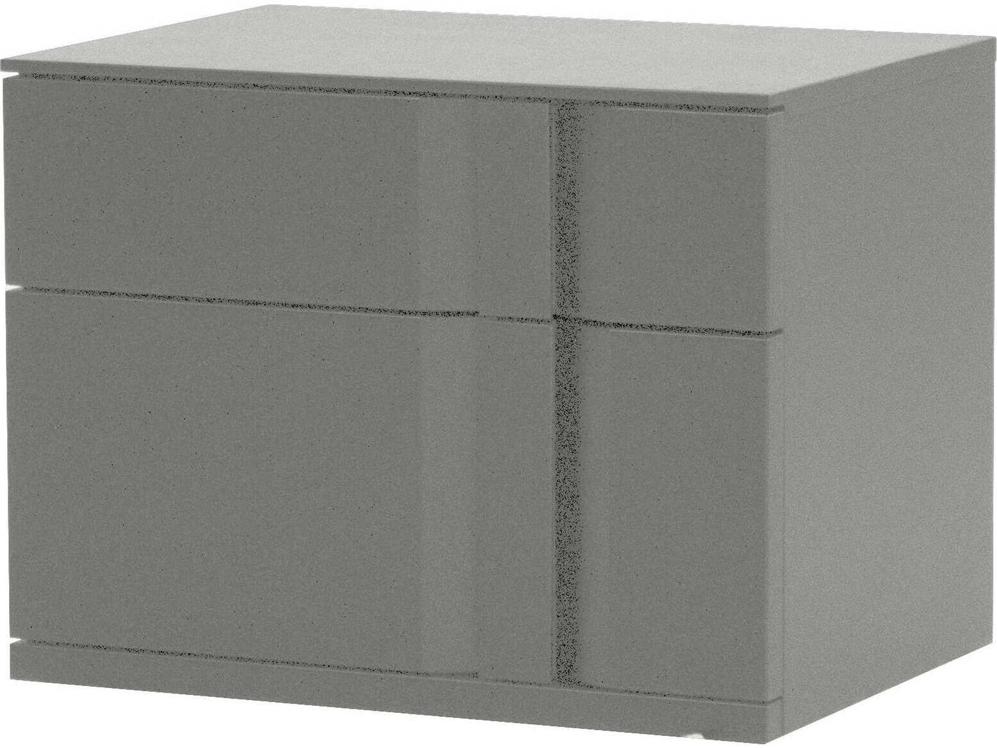 Carbon 2-Drawers Gray Nightstand