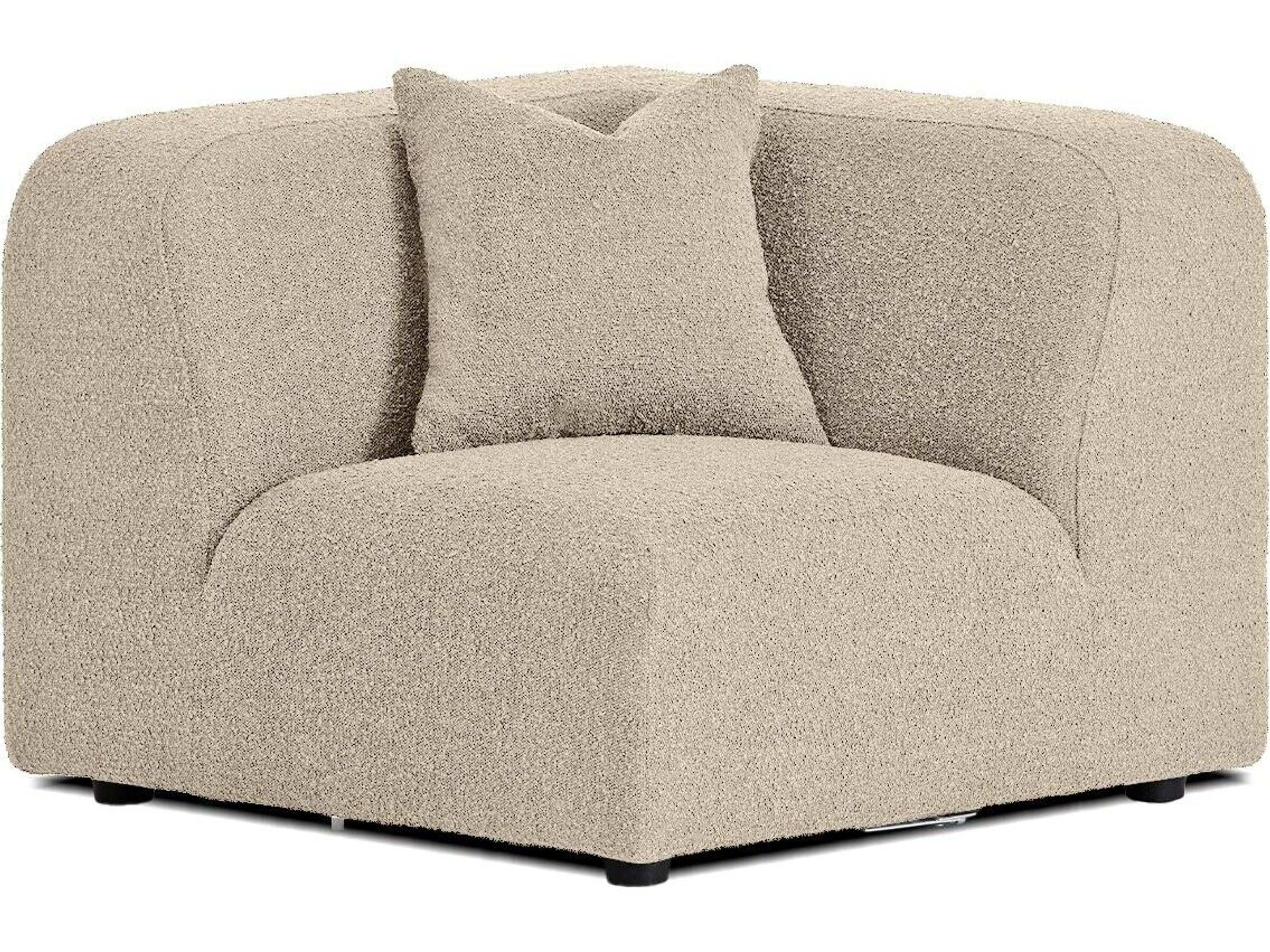 Arcos Frost Beige Upholstered Corner Chair