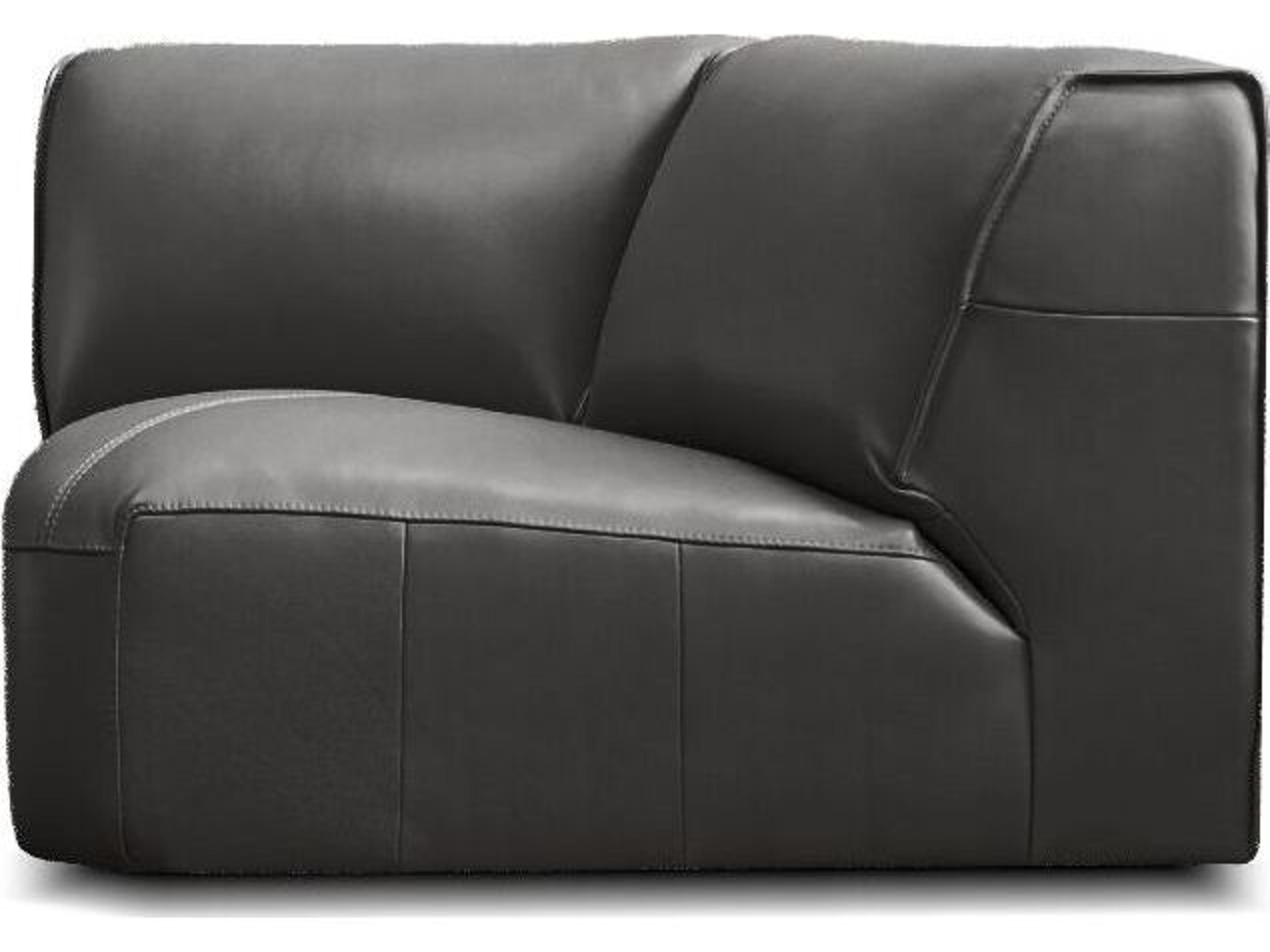 Boone Gray Leather Wedge Chair