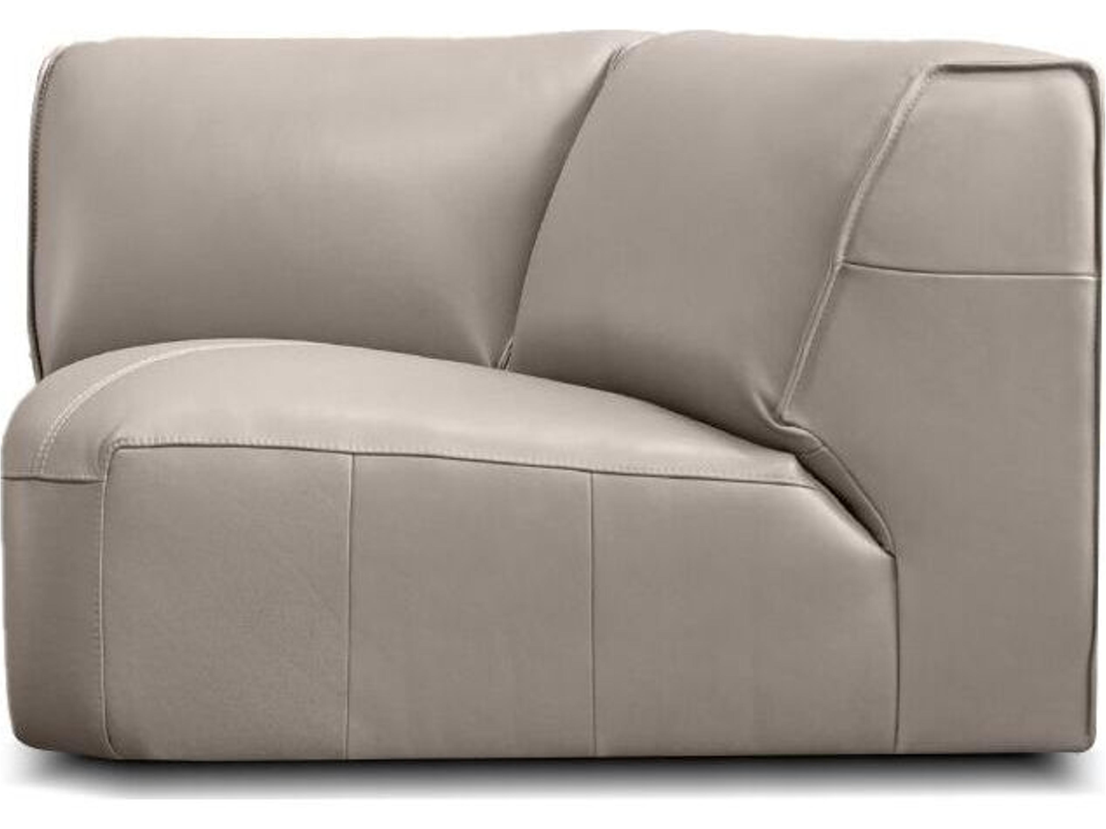 Boone Beige Leather Wedge Chair