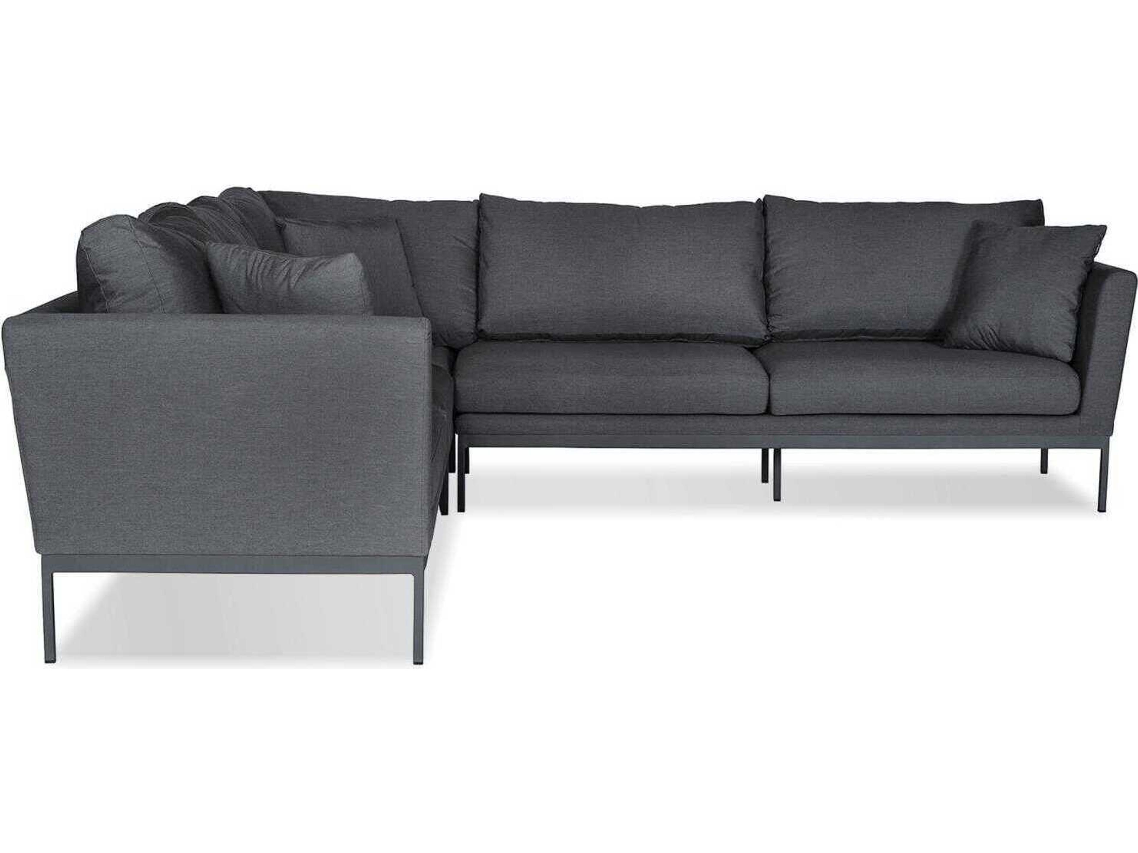 Mobital Huntington Gray Upholstered Sectional Sofa
