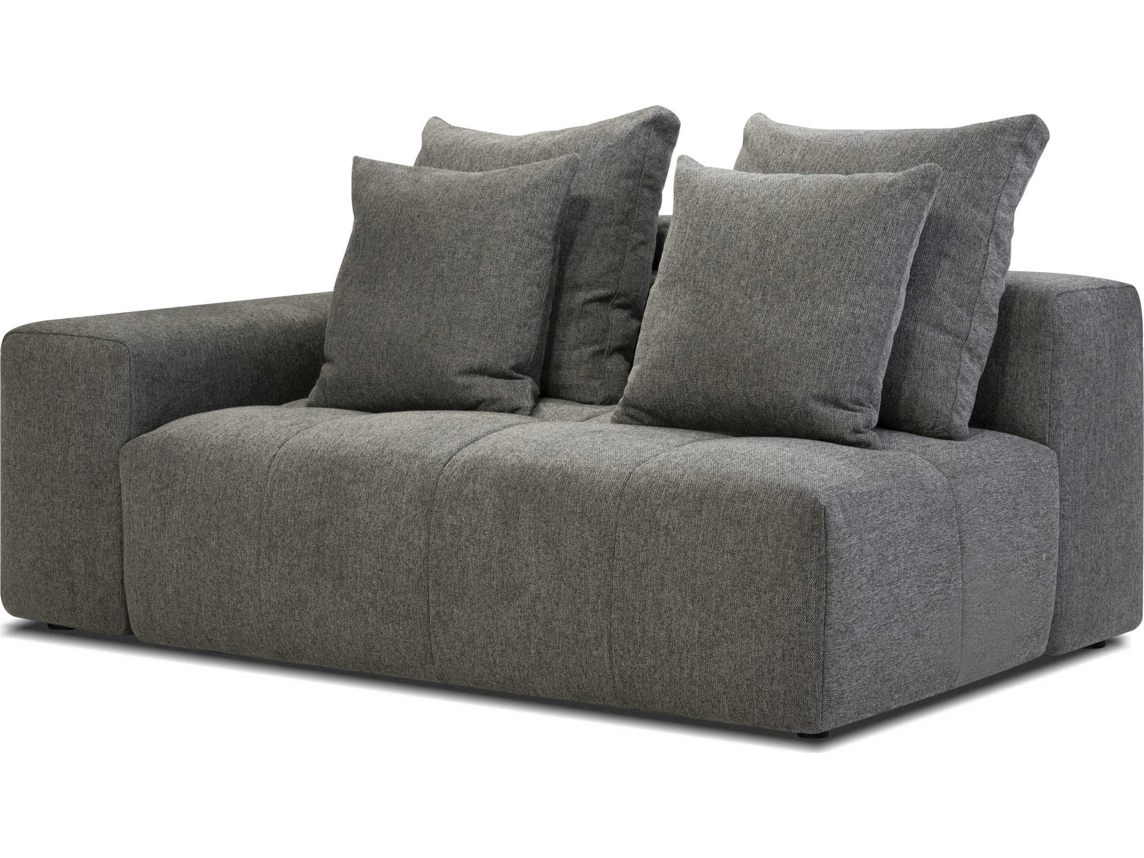 Mallow Smoke Gray Upholstered Loveseat