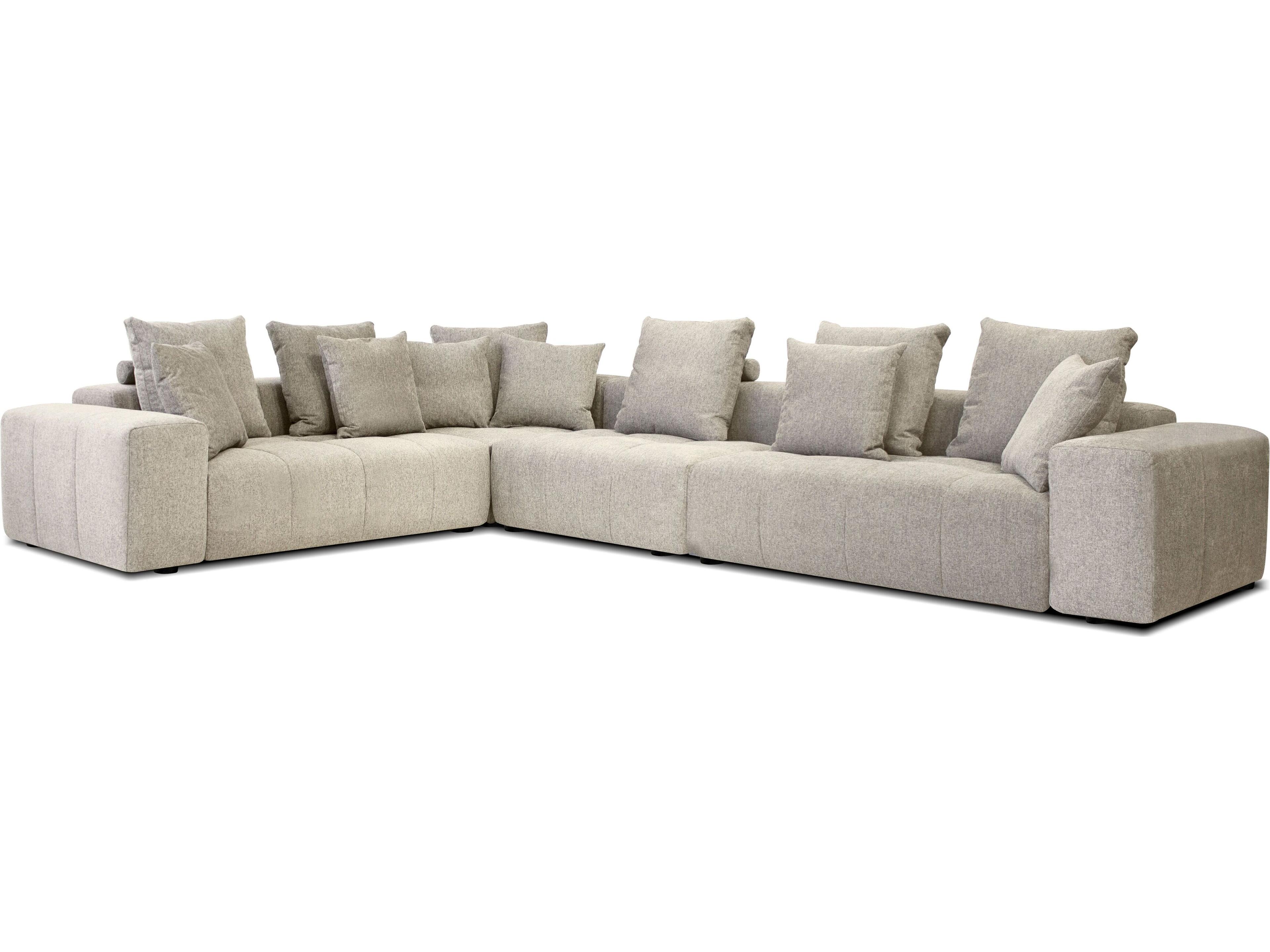 Mallow Beige Upholstered Sectional Sofa
