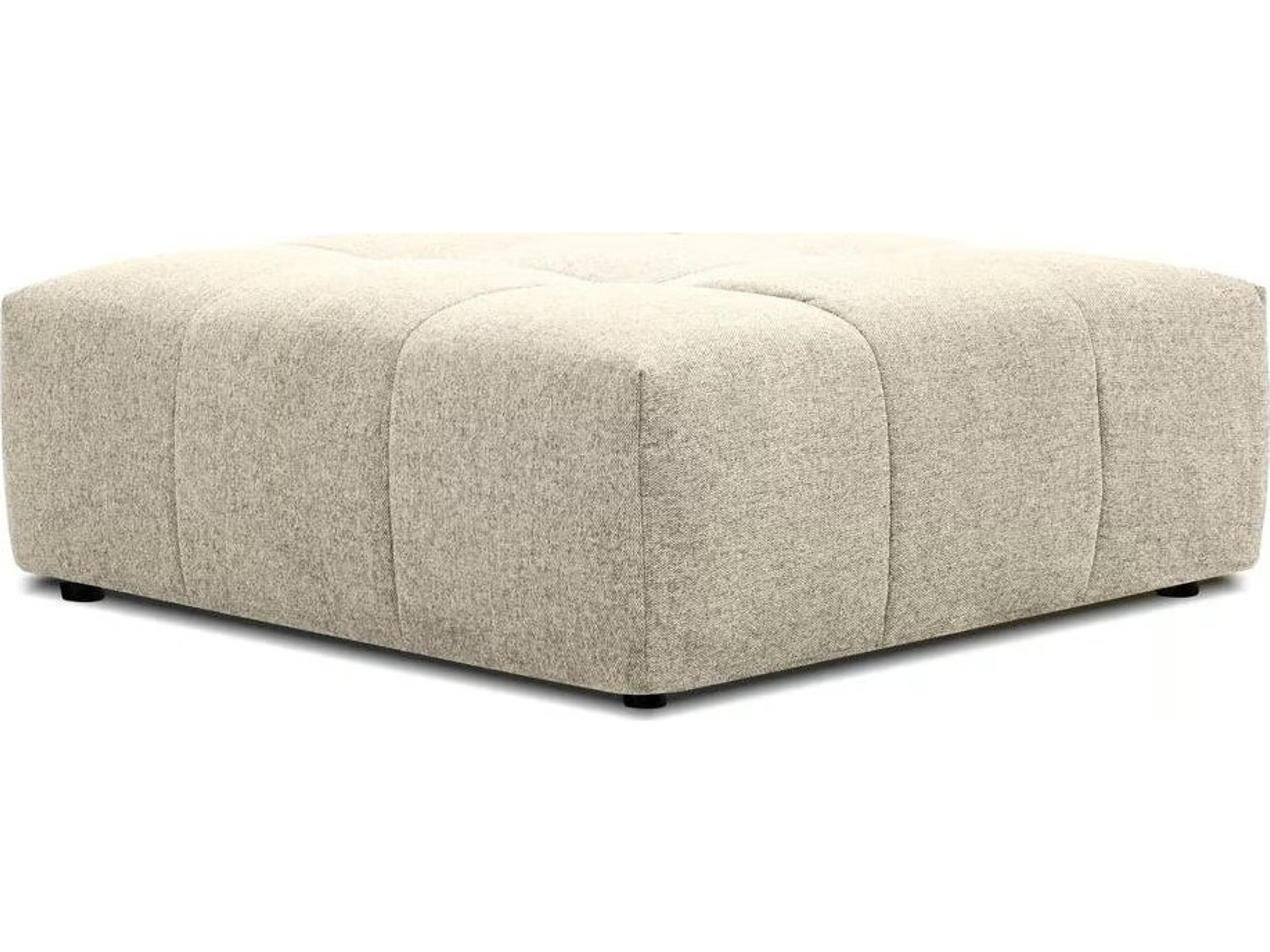 Mallow Beige Upholstered Ottoman