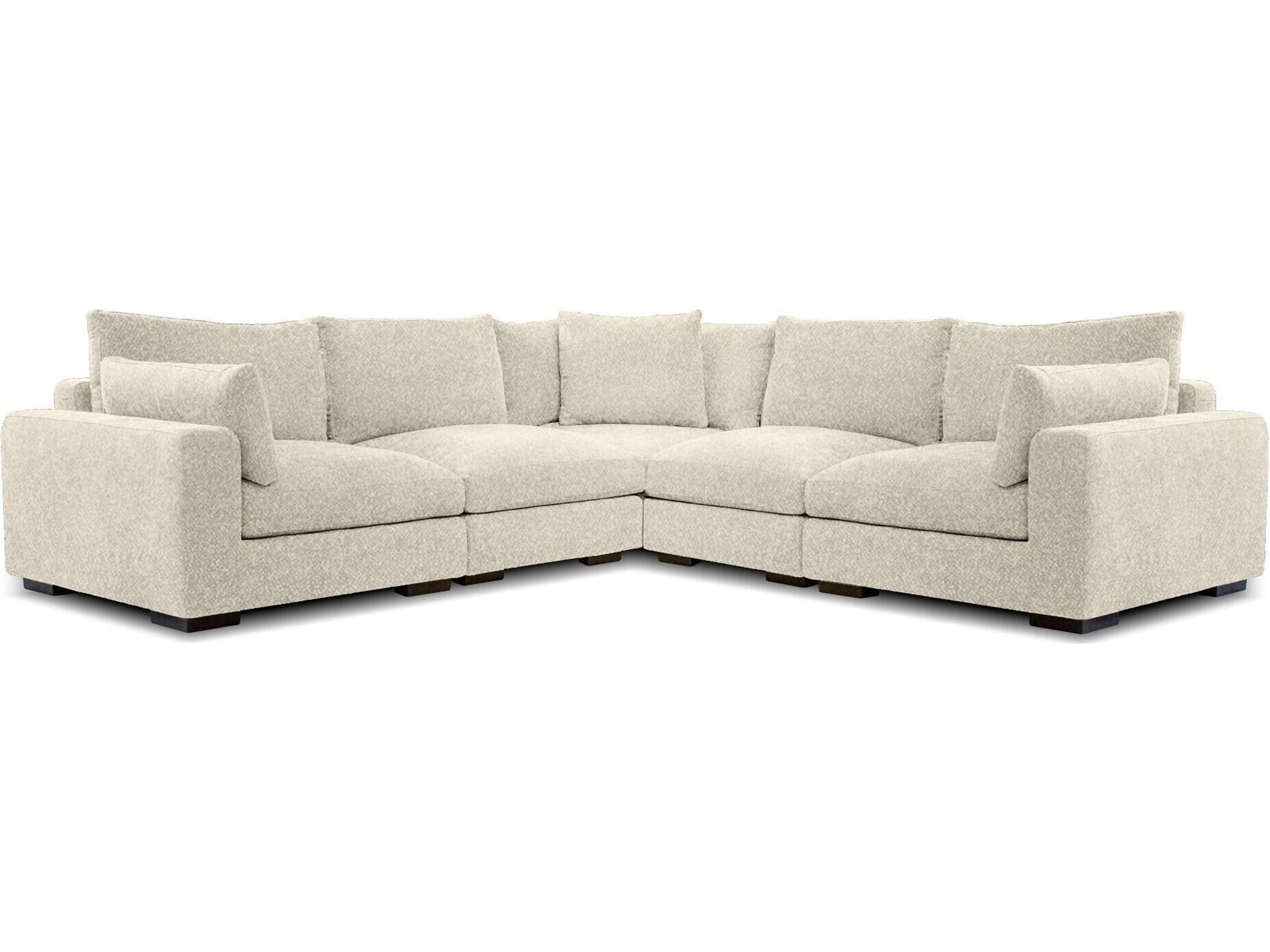 Onza Beige Upholstered Sectional Sofa