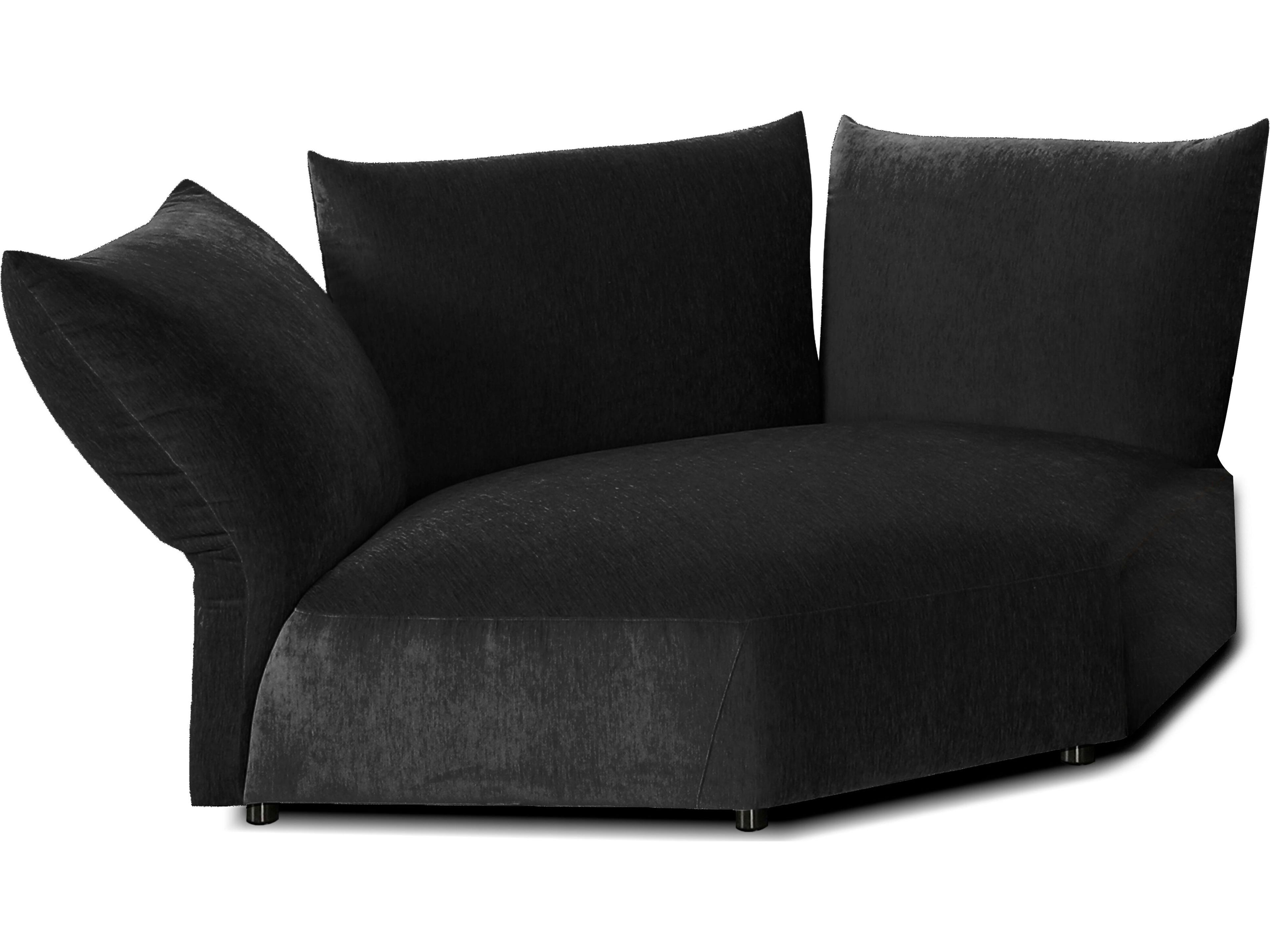 Tobago Black Upholstered Sectional Sofa