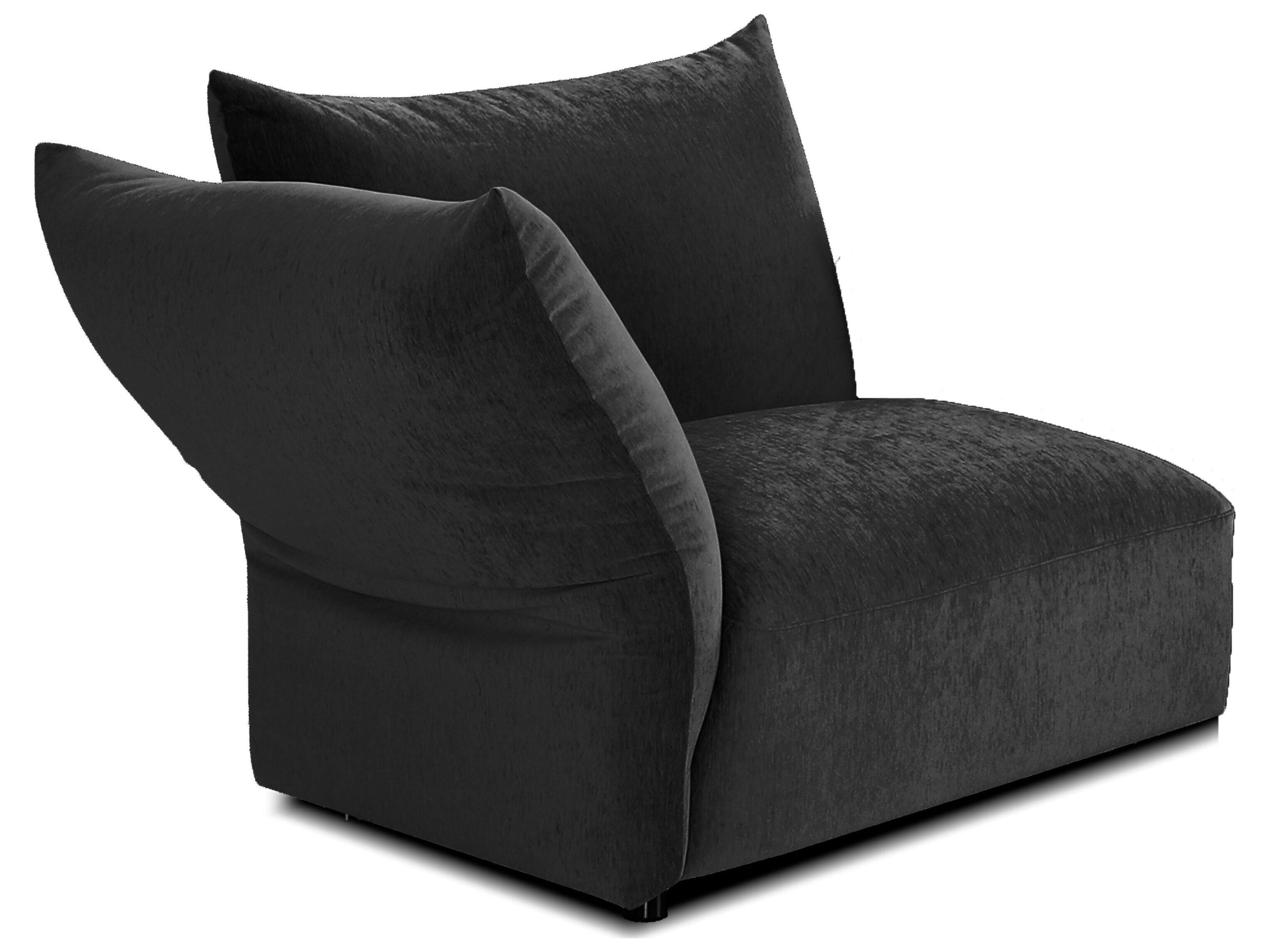 Tobago Black Upholstered Sectional Sofa