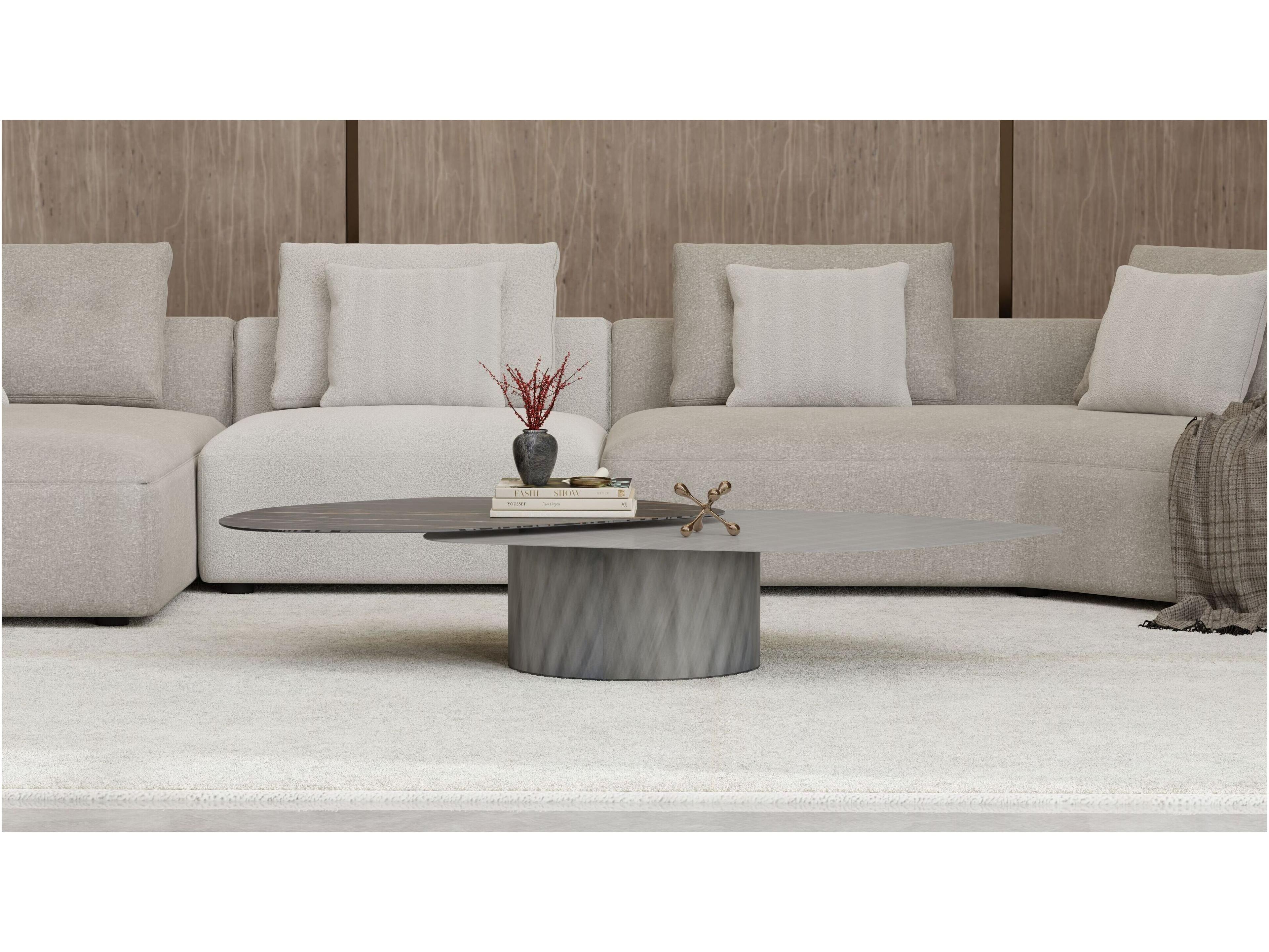 Mobital Como Beige Upholstered Sectional Sofa