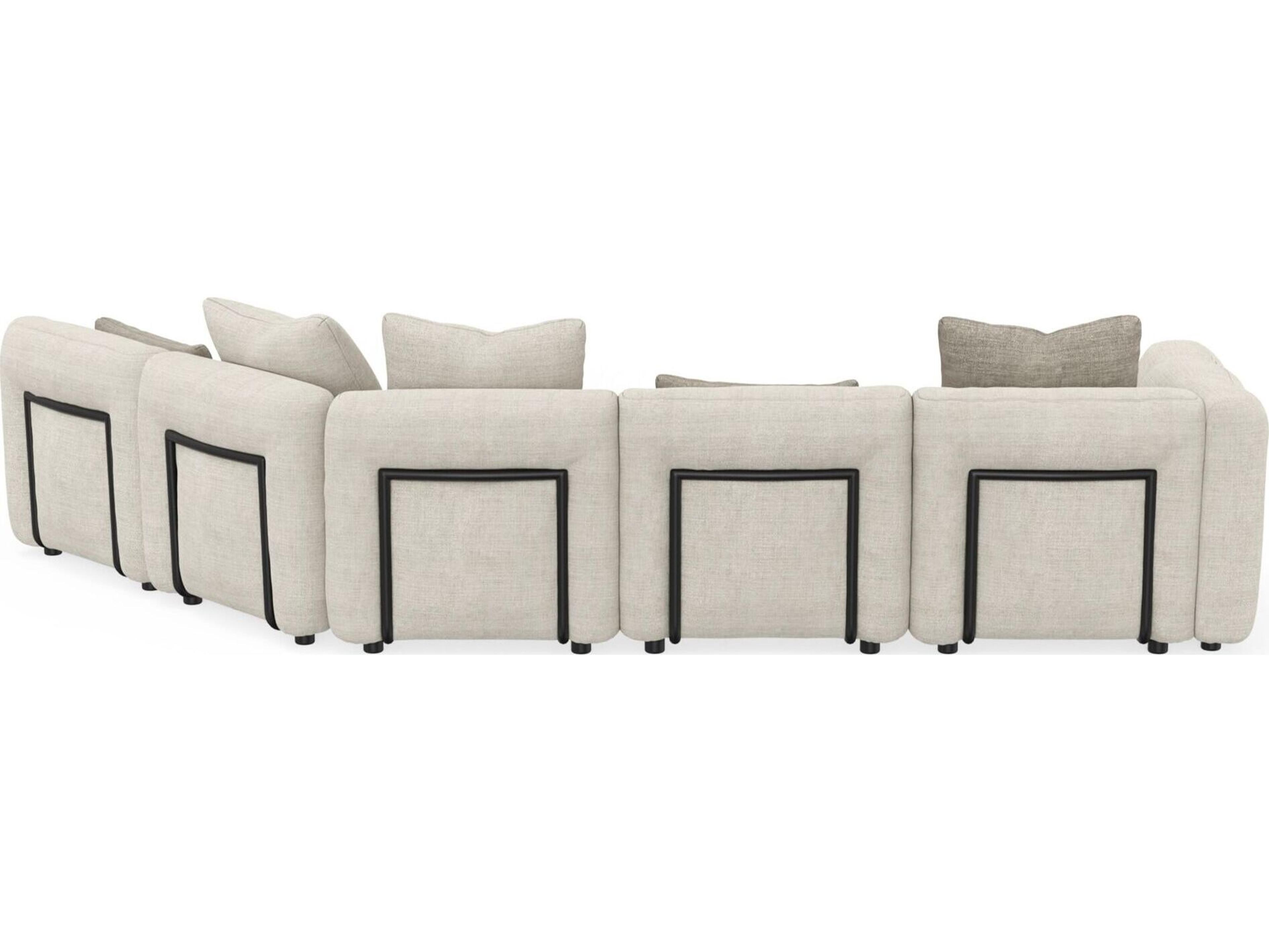 Mobital Maarten Gray Upholstered Sectional Sofa