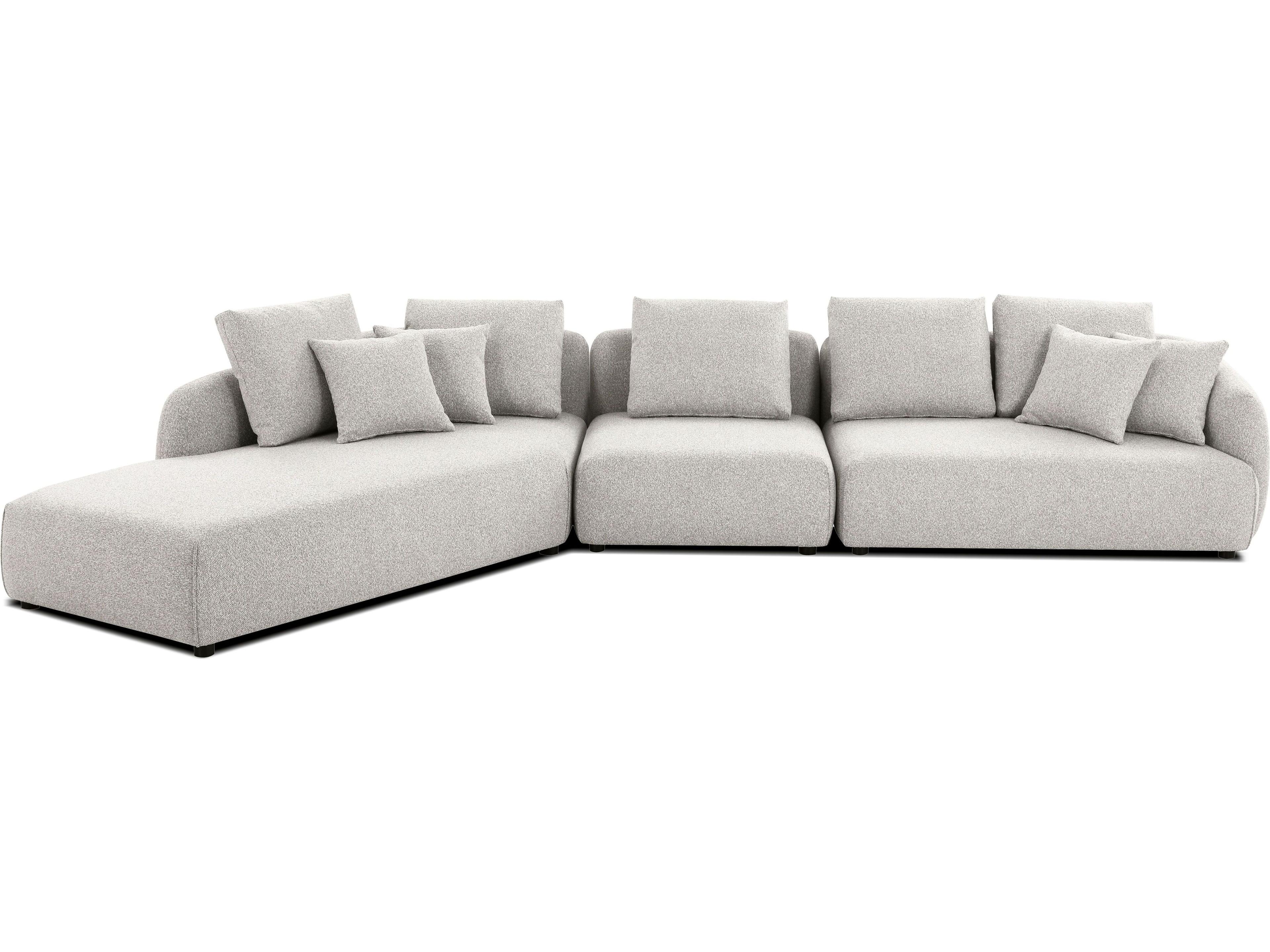 Saba Gray Upholstered Sectional Sofa
