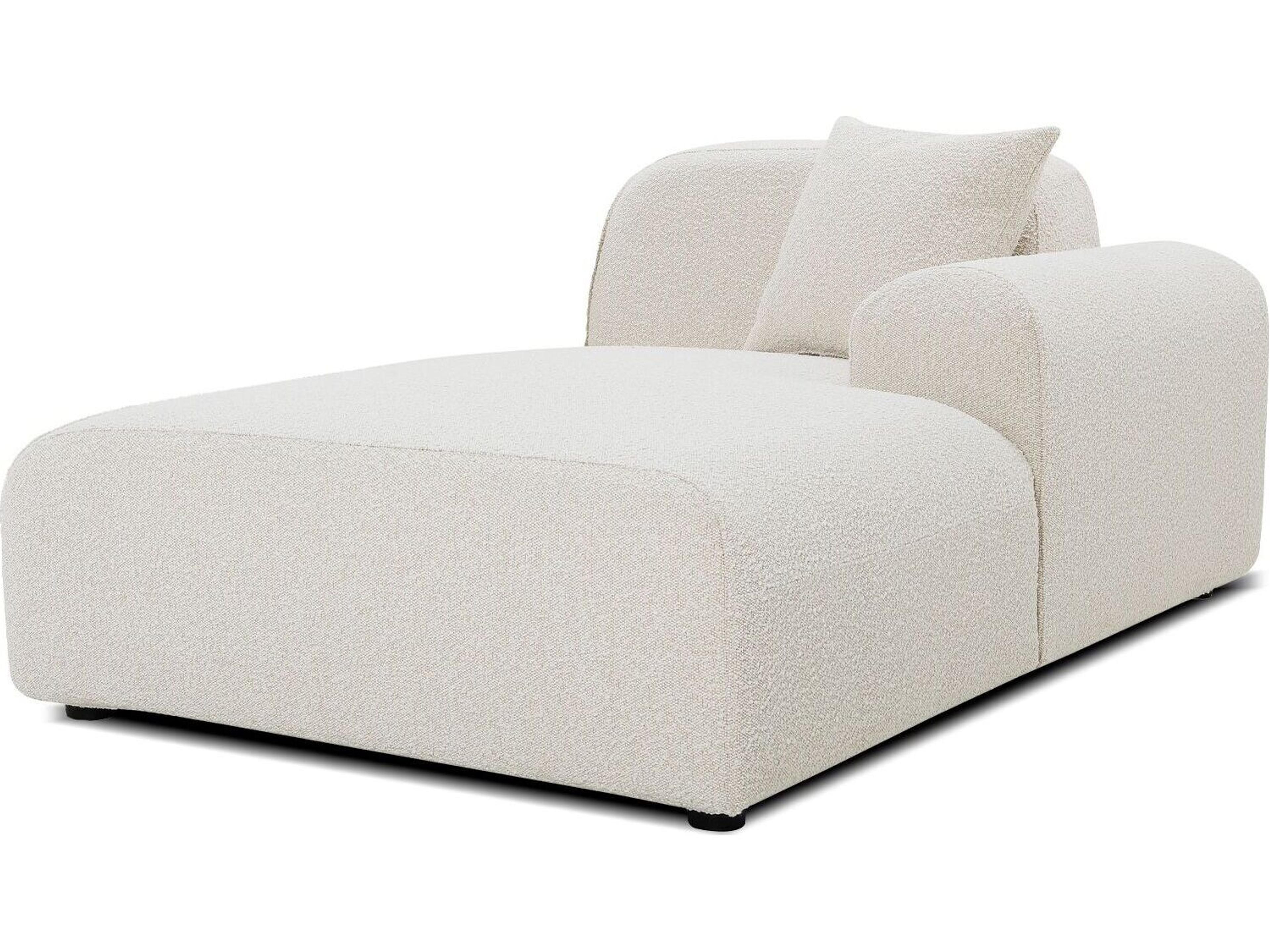 Mobital Arcos Tortilla Bouclé Upholstered Sectional Sofa