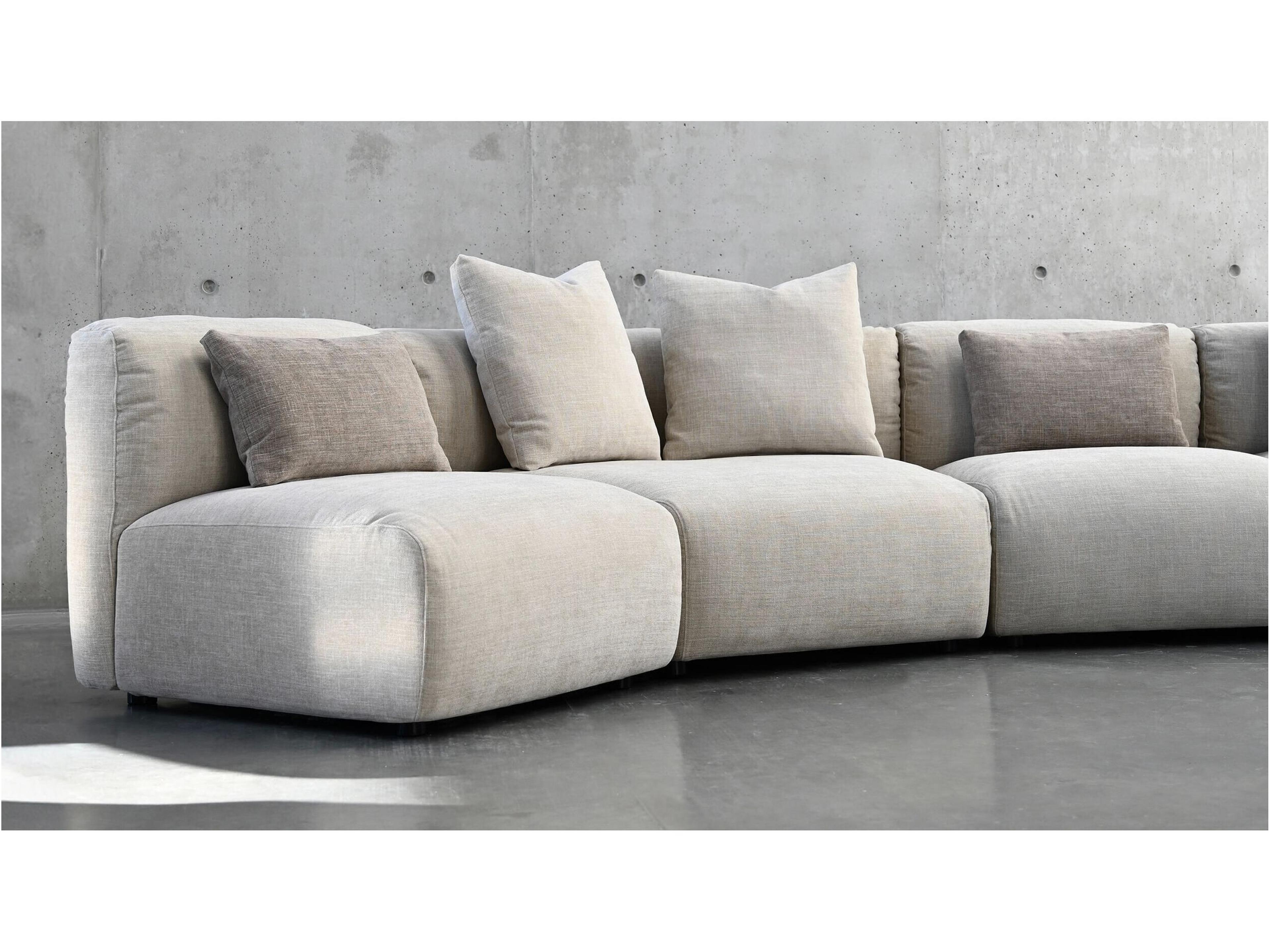 Mobital Maarten Gray Upholstered Sectional Sofa