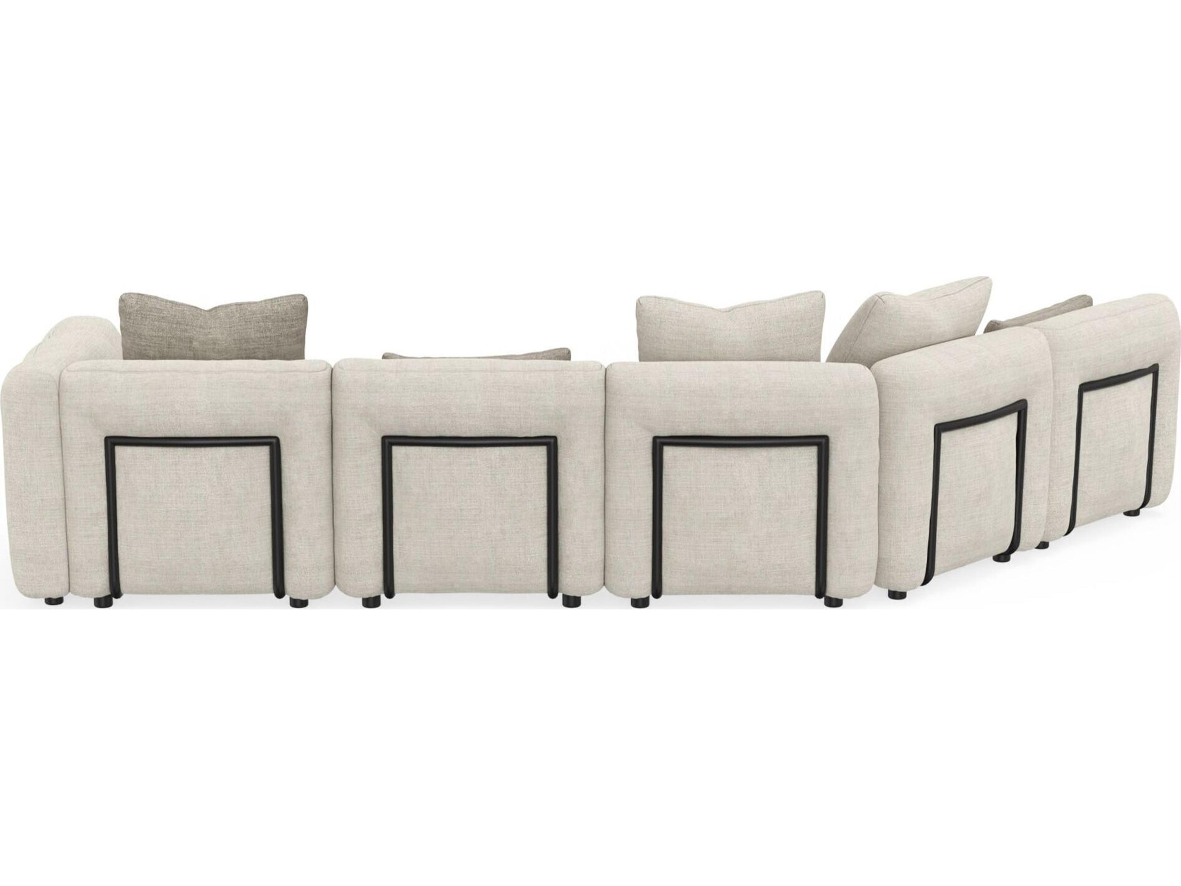 Mobital Maarten Gray Upholstered Sectional Sofa