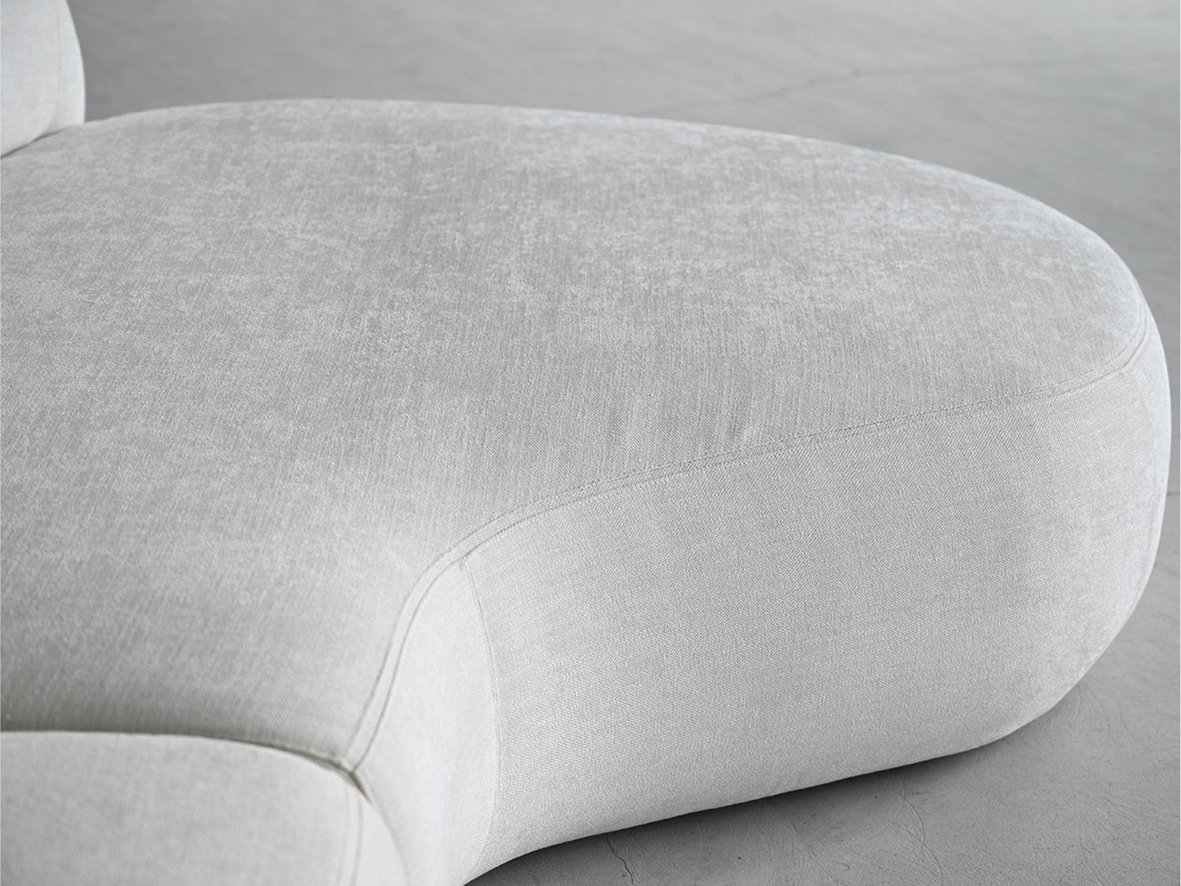 Mobital Moritz White Upholstered Sectional Sofa