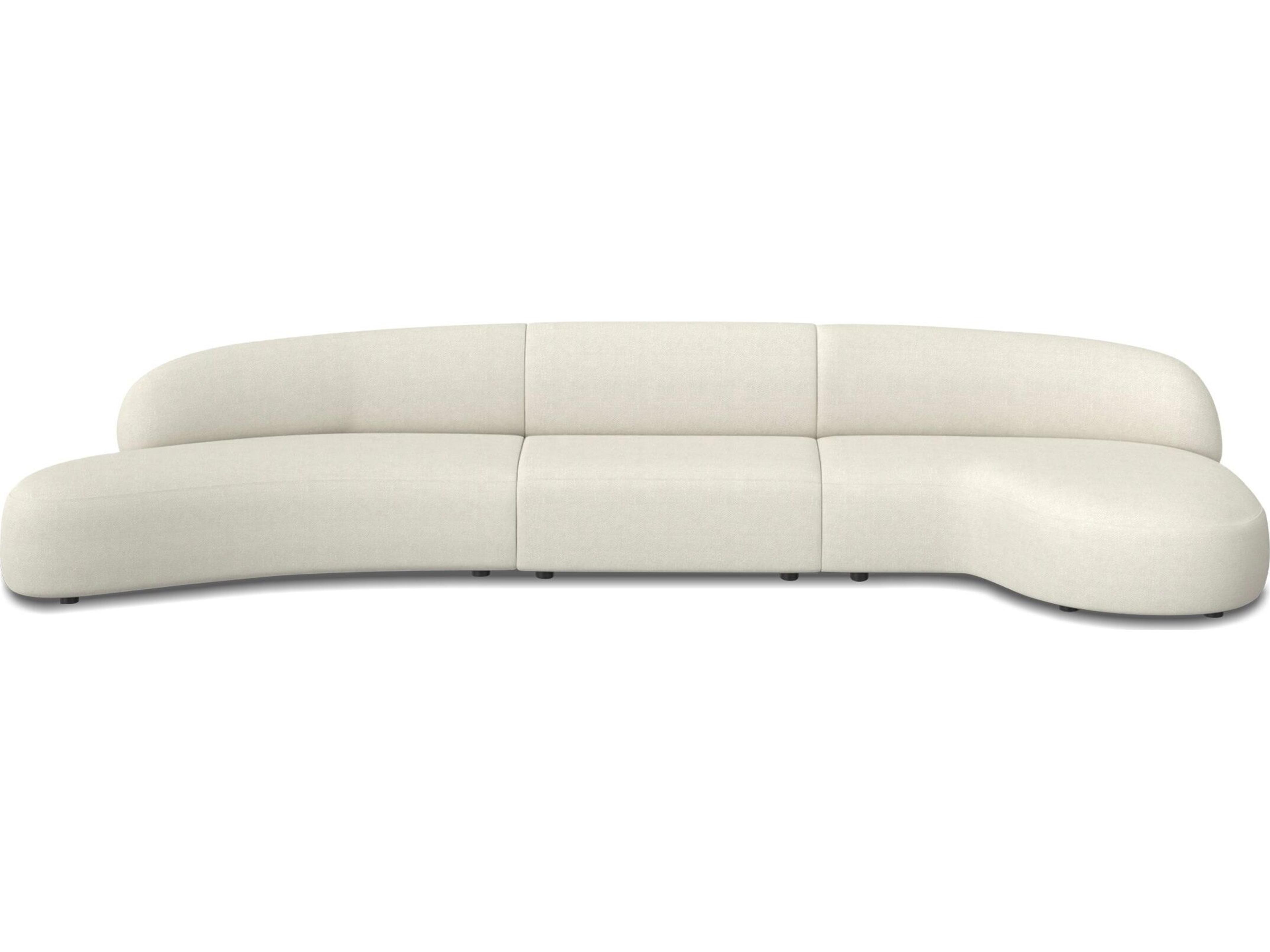 Moritz White Upholstered Sectional Sofa