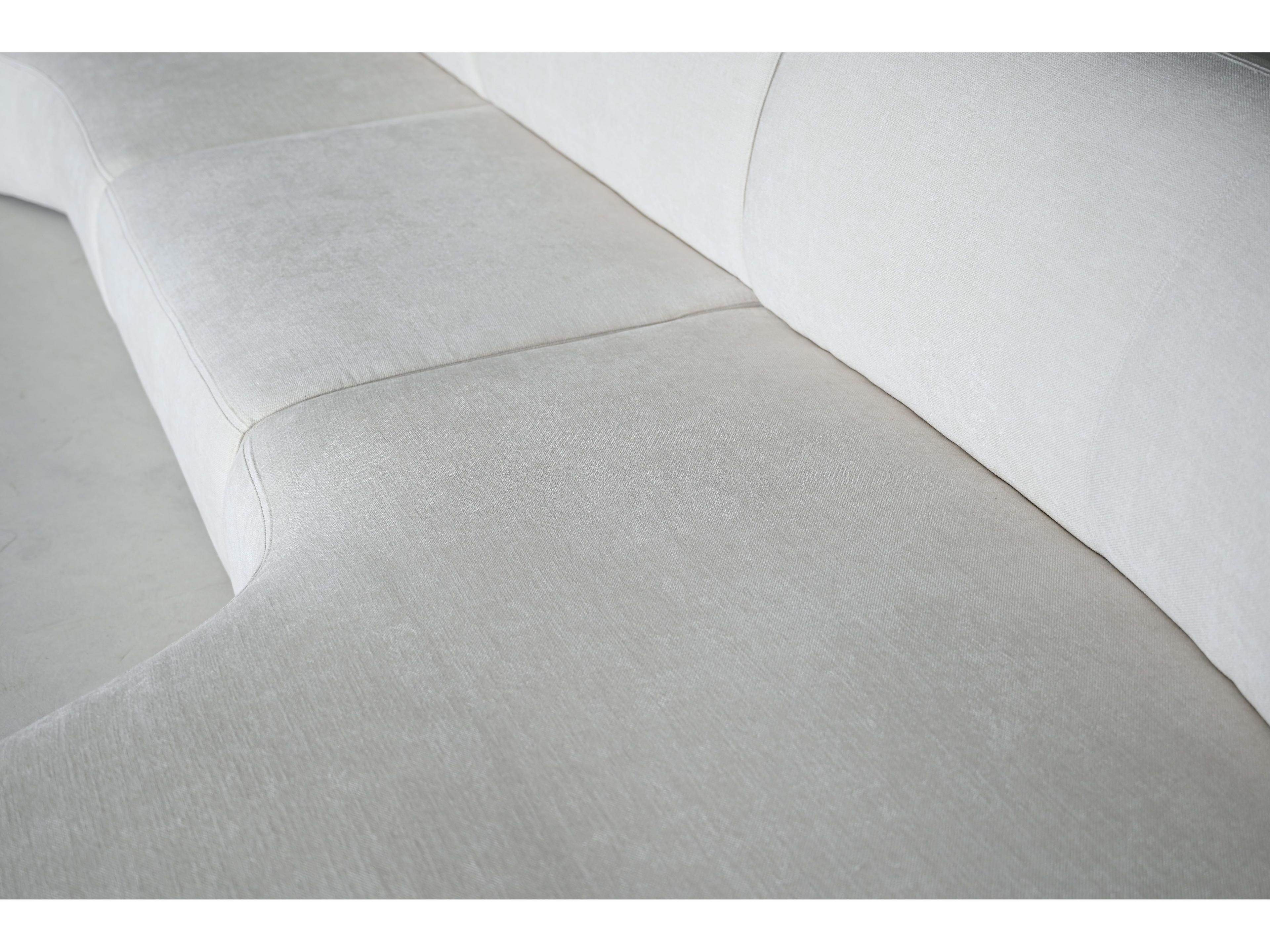 Mobital Moritz White Upholstered Sectional Sofa