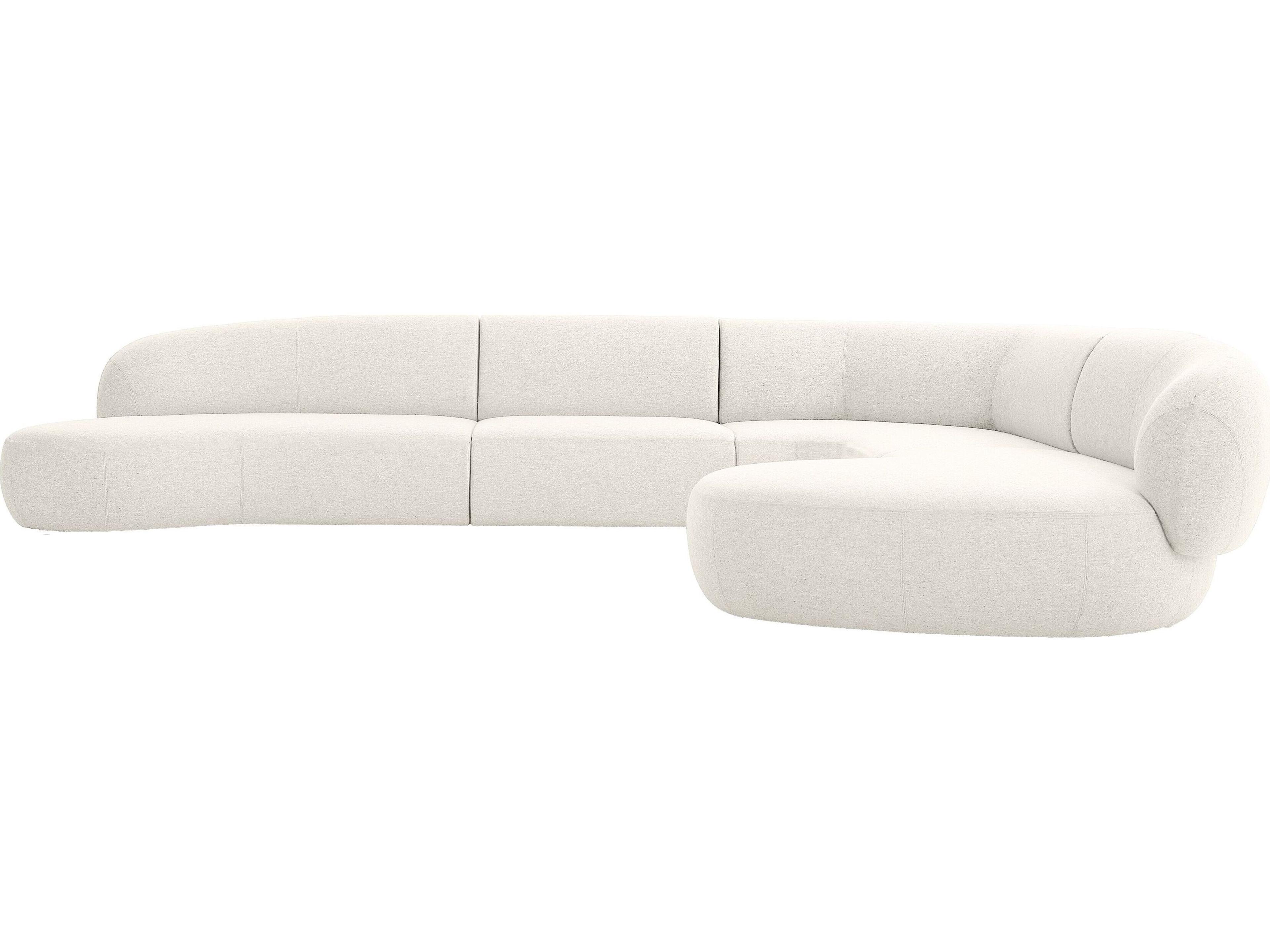 Moritz White Upholstered Sectional Sofa