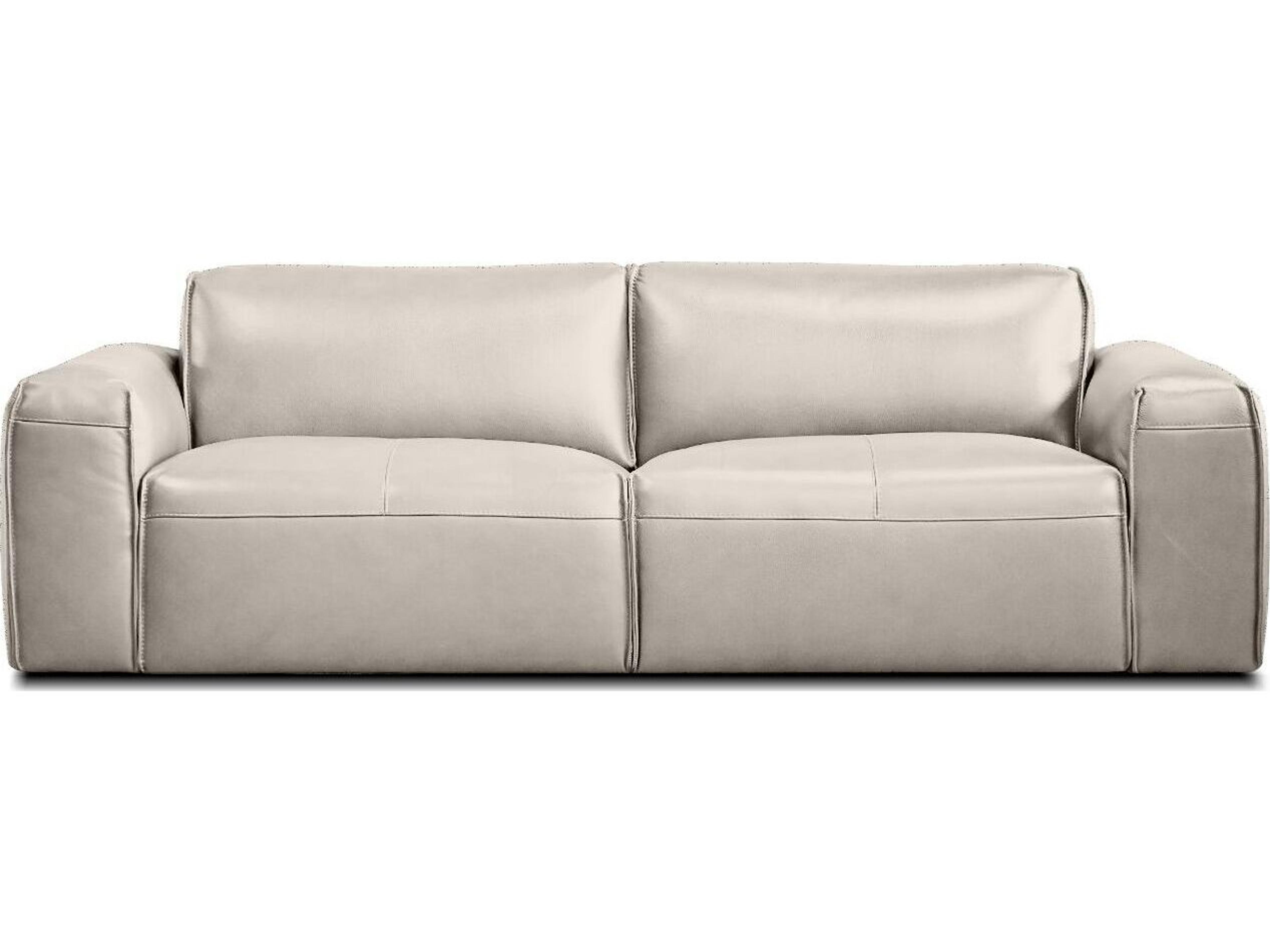 Mobital Boone Beige Leather Sofa