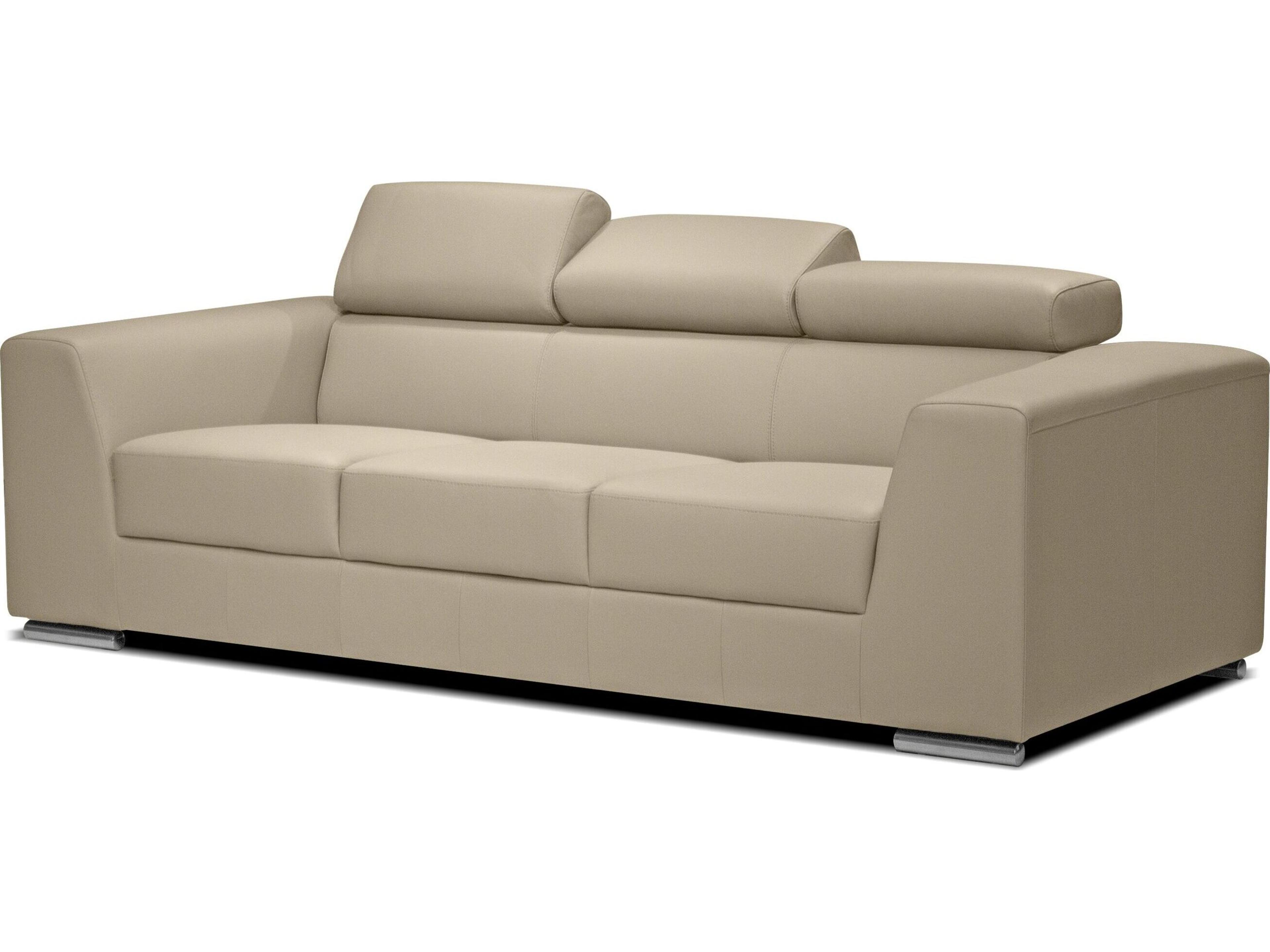 Icon Beige Leather Sofa