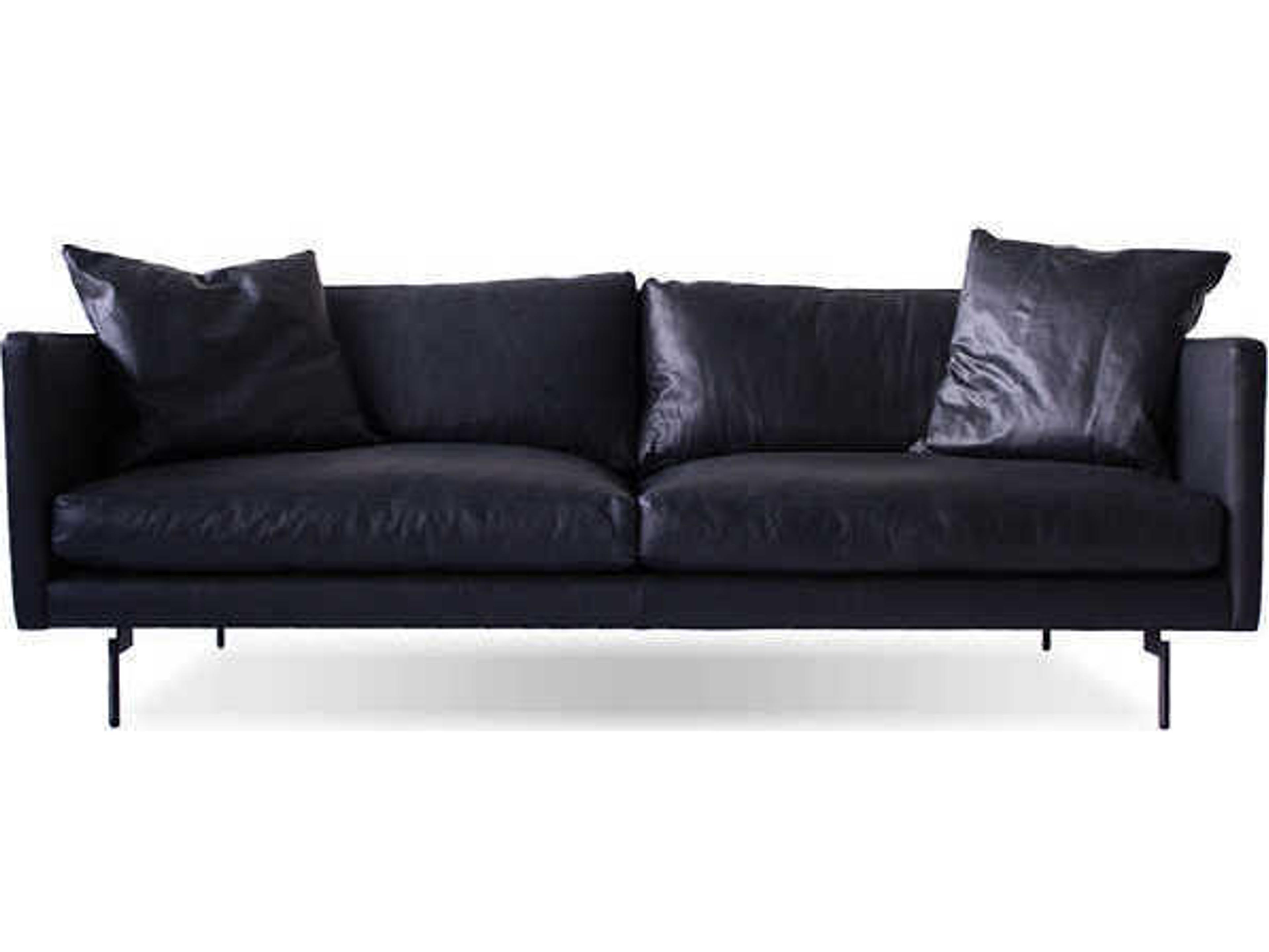 Mobital Tux Black Leather Sofa