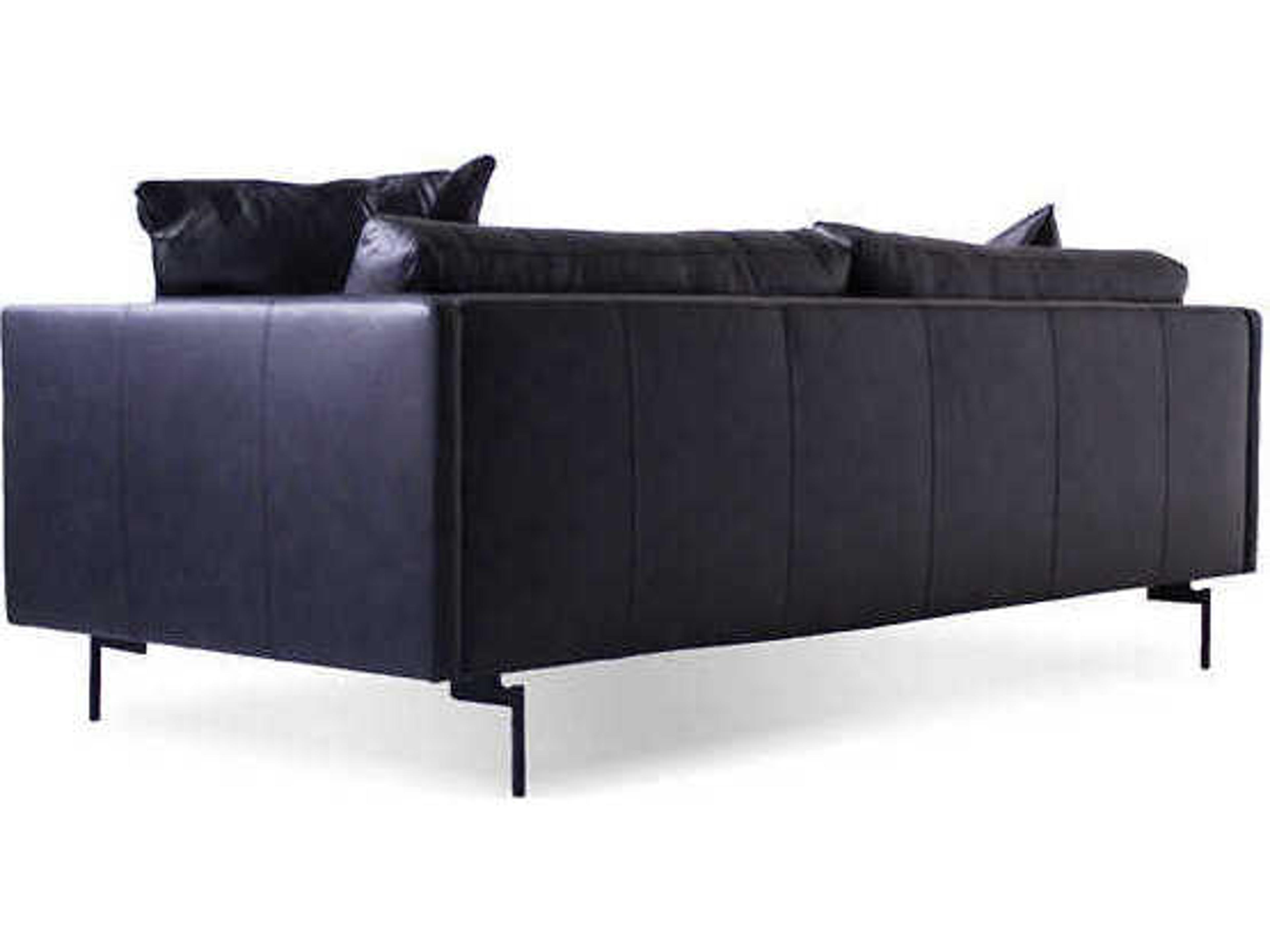 Mobital Tux Black Leather Sofa