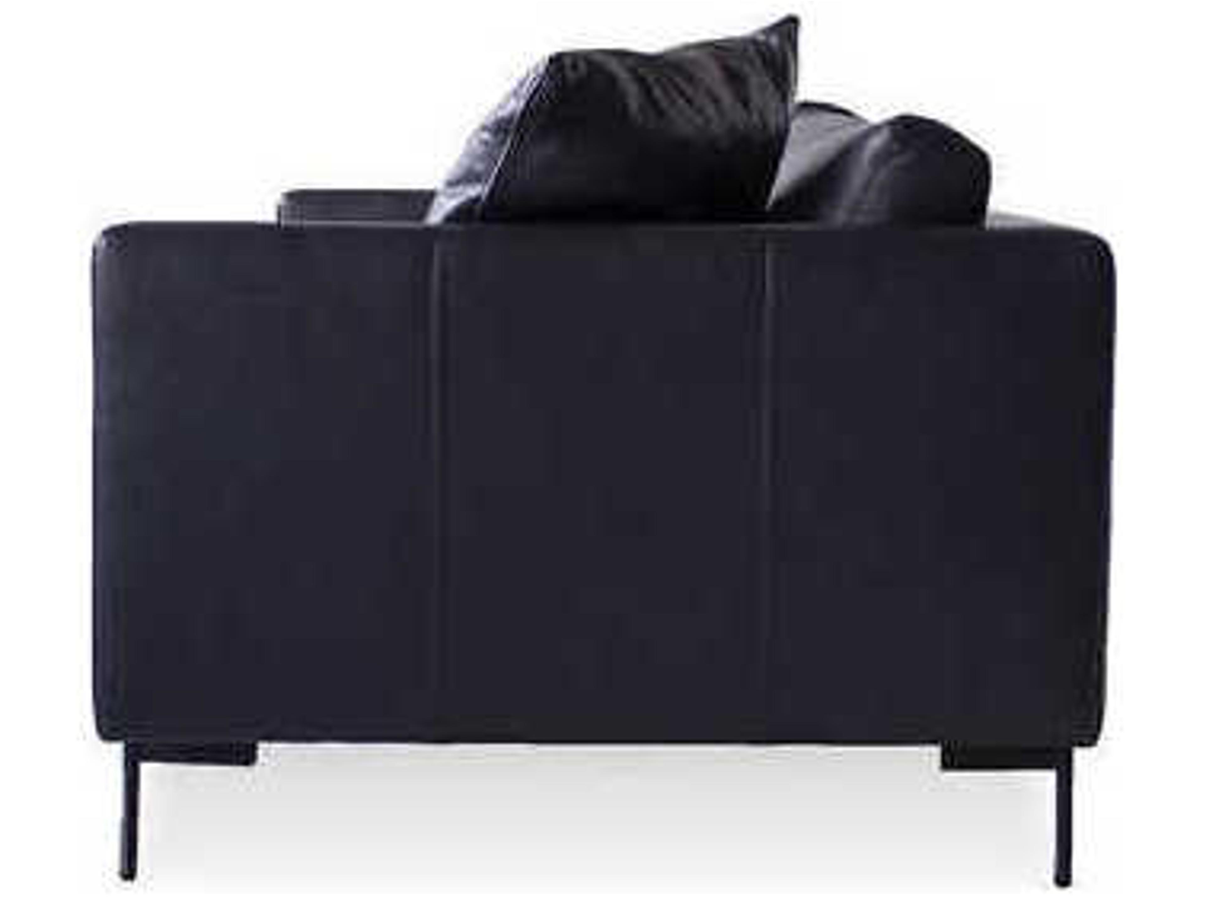 Mobital Tux Black Leather Sofa