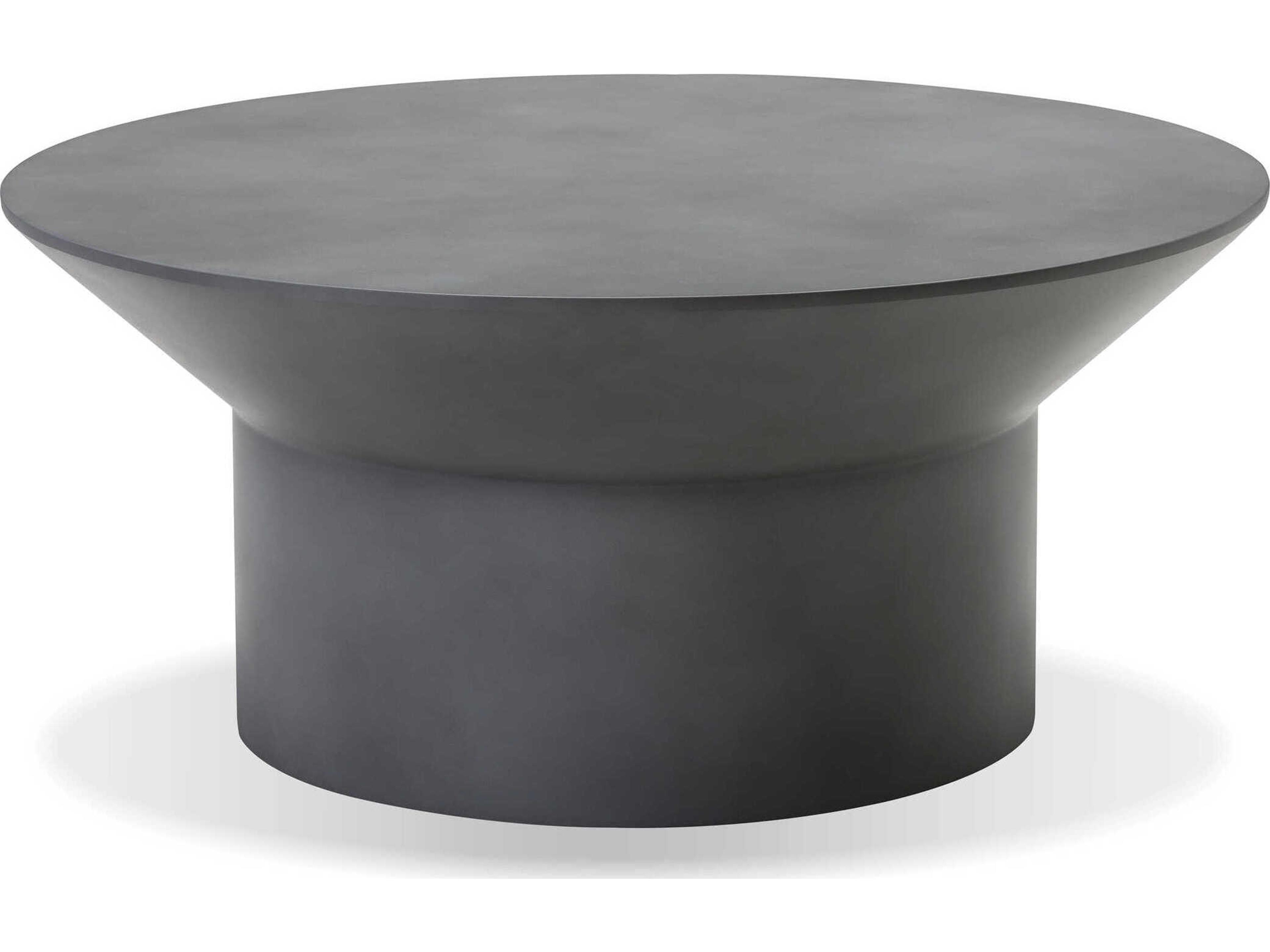 Boracay Round Faux Cement Grey Coffee Table