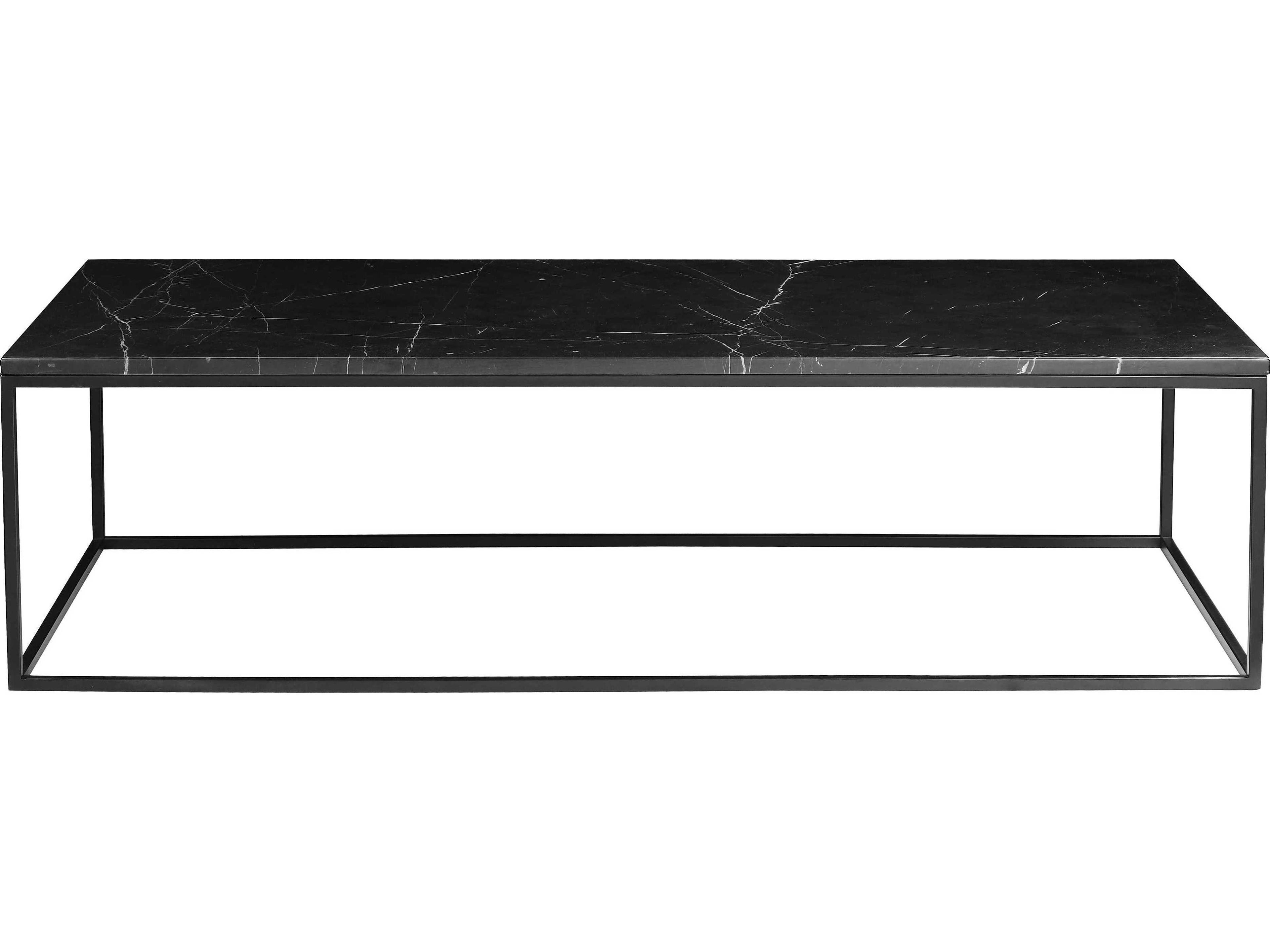 Mobital Onix Rectangular Marble Black Coffee Table
