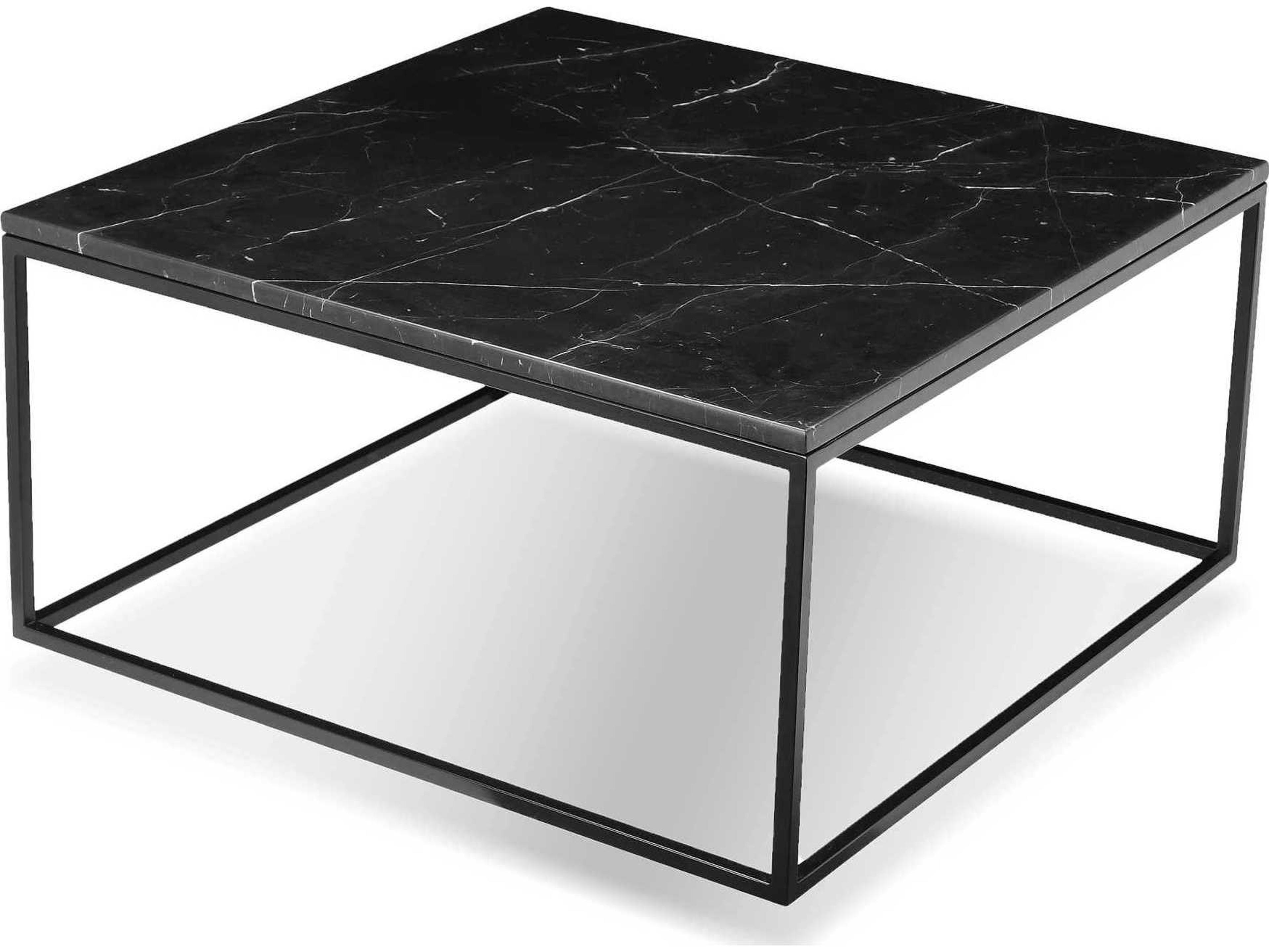 Mobital Onix Rectangular Marble Black Coffee Table