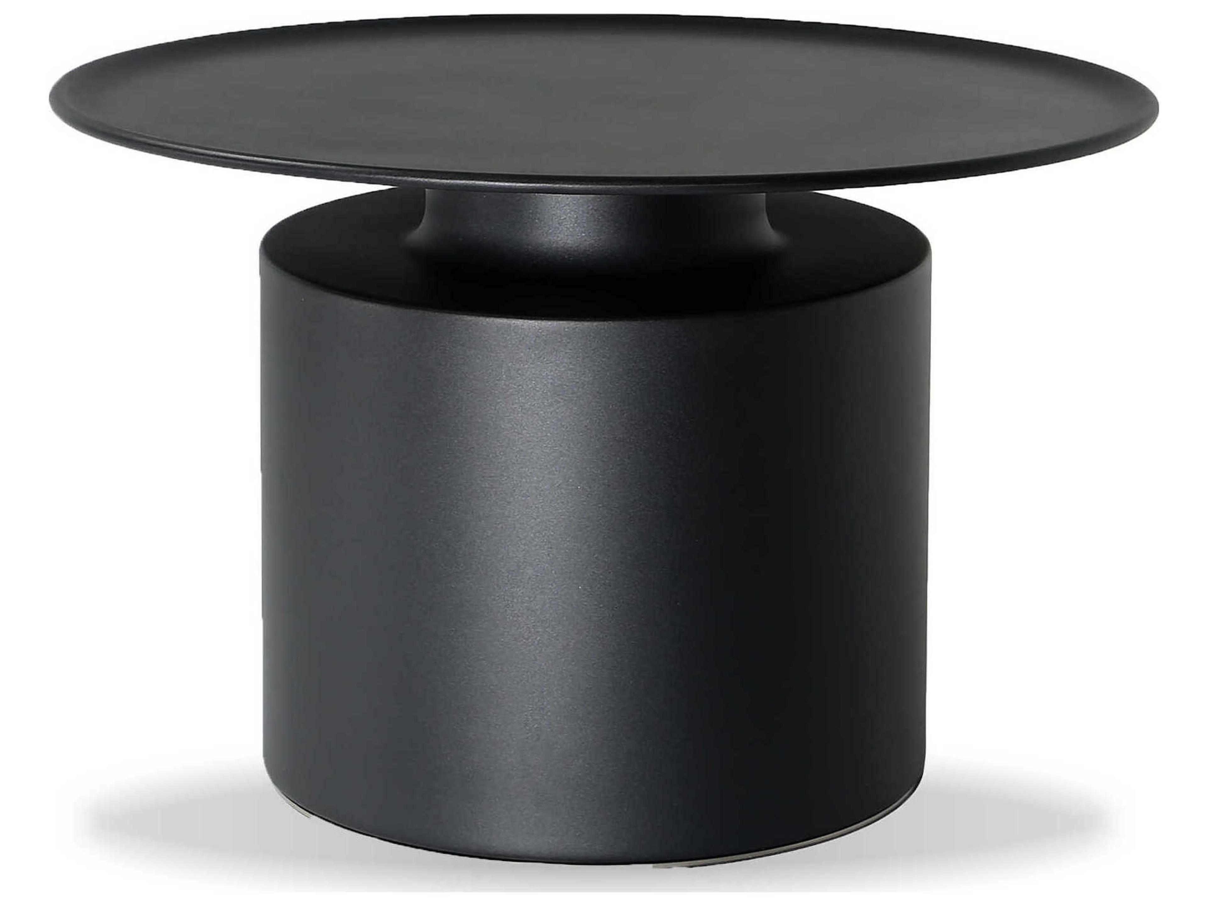 Rook Round Metal Black Coffee Table