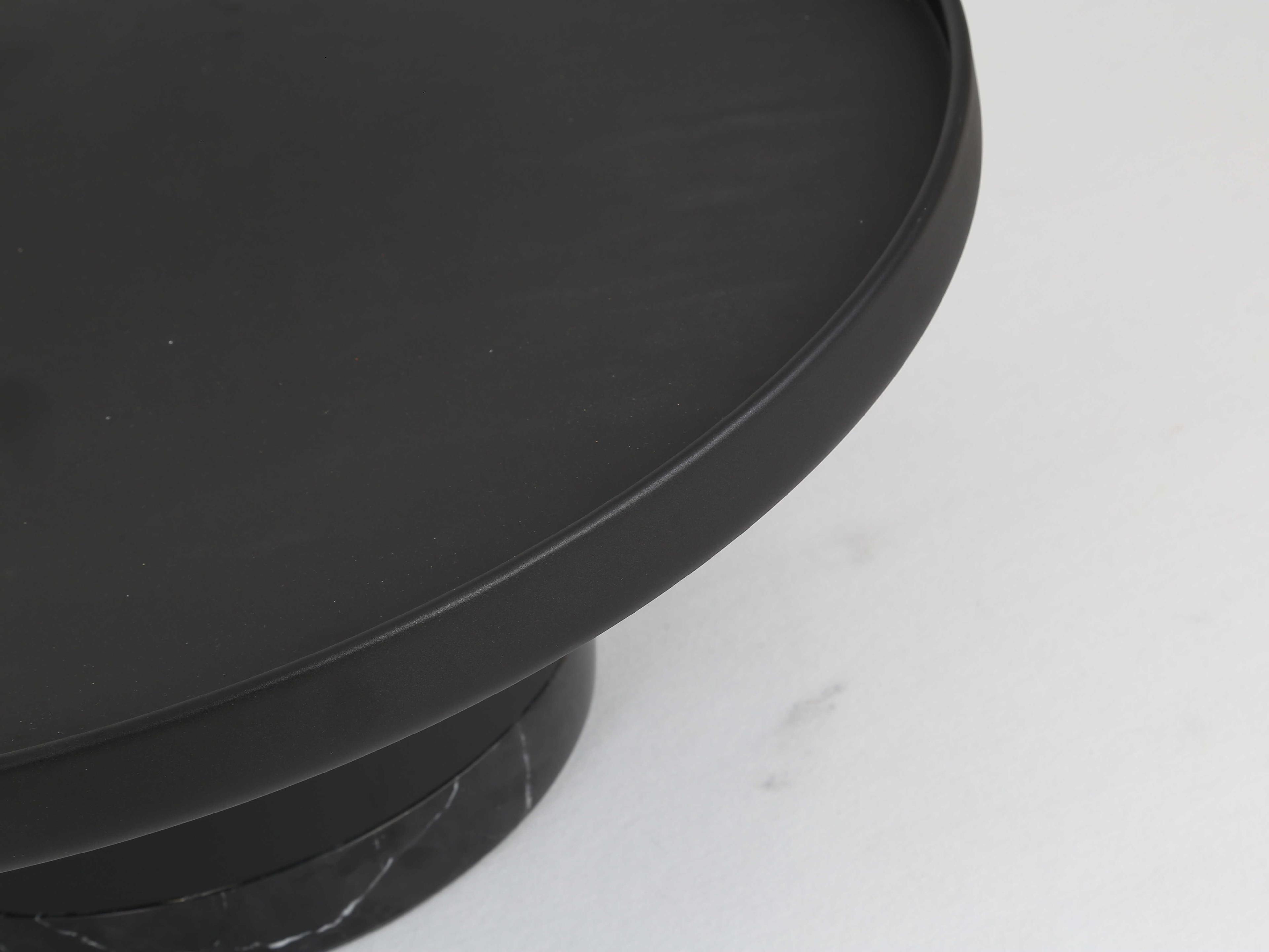 Mobital Spacer Round Metal Black End Table