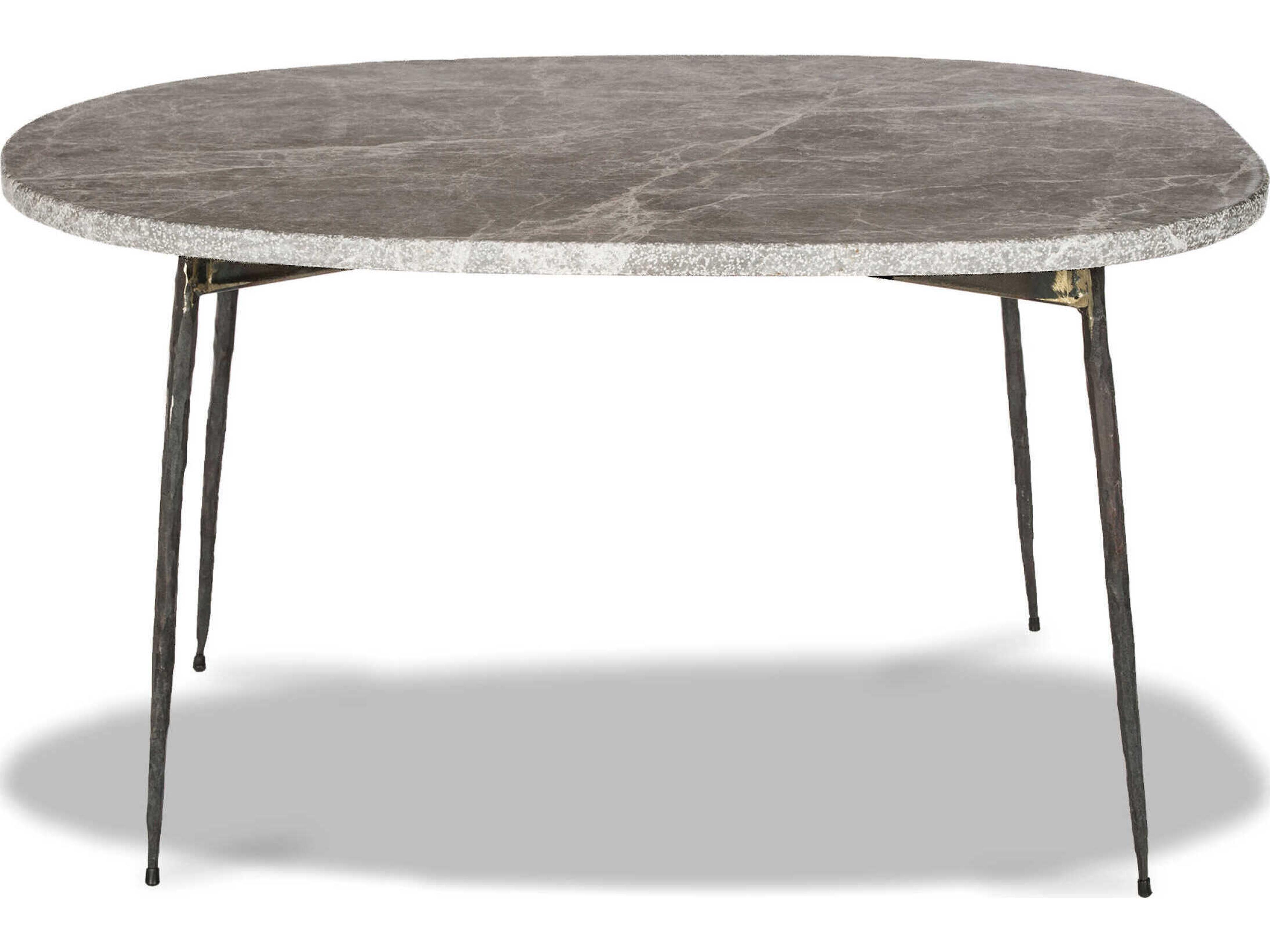 Tuk Oval Marble Grey Coffee Table