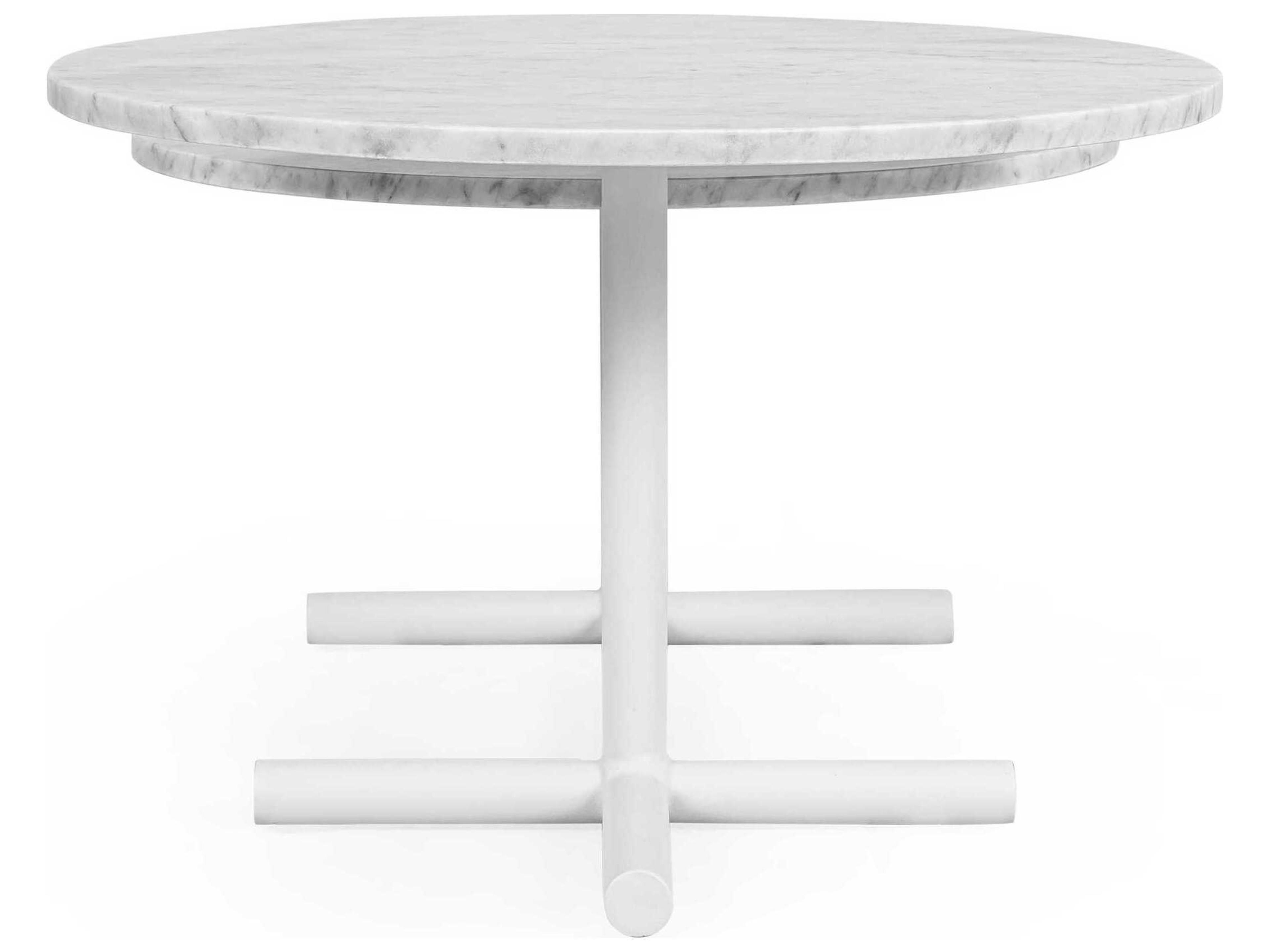 Mobital X And O Round Marble White Coffee Table