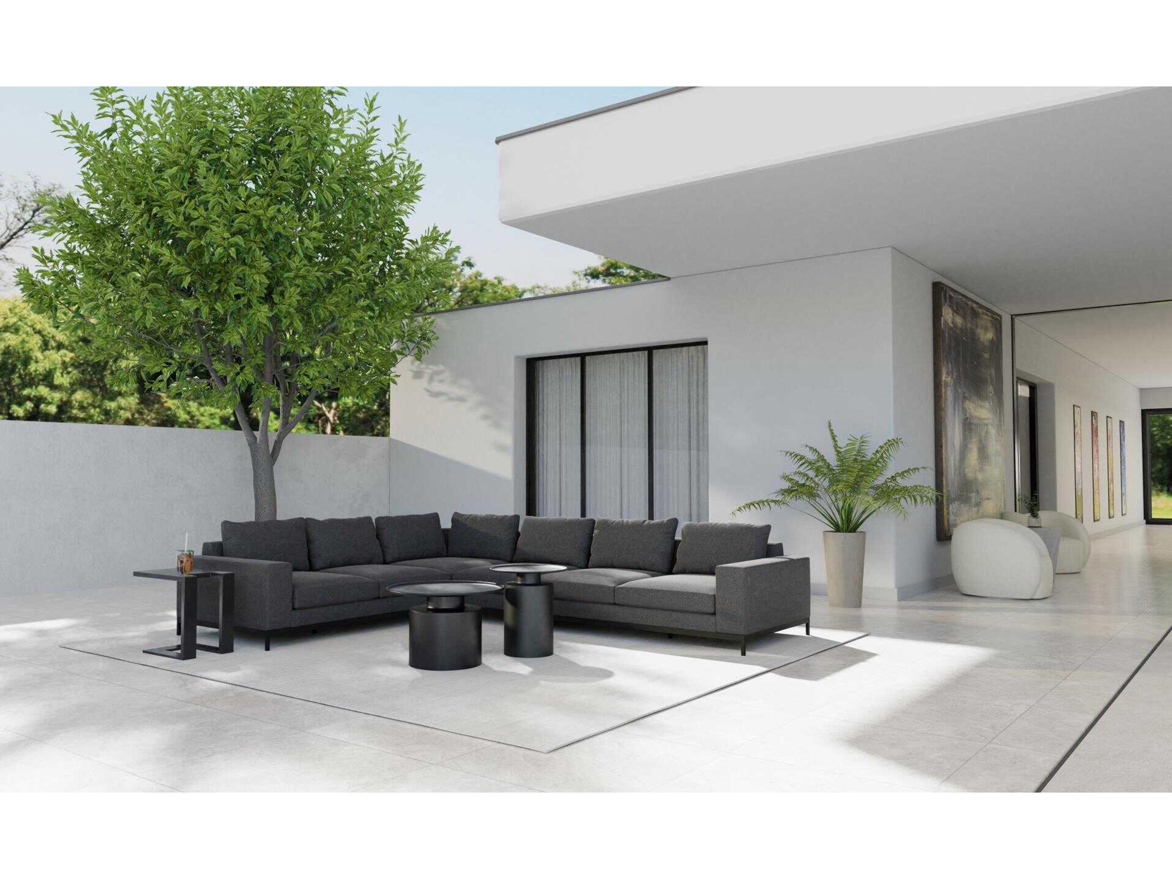 Mobital Ambleside Rectangular Metal Black End Table