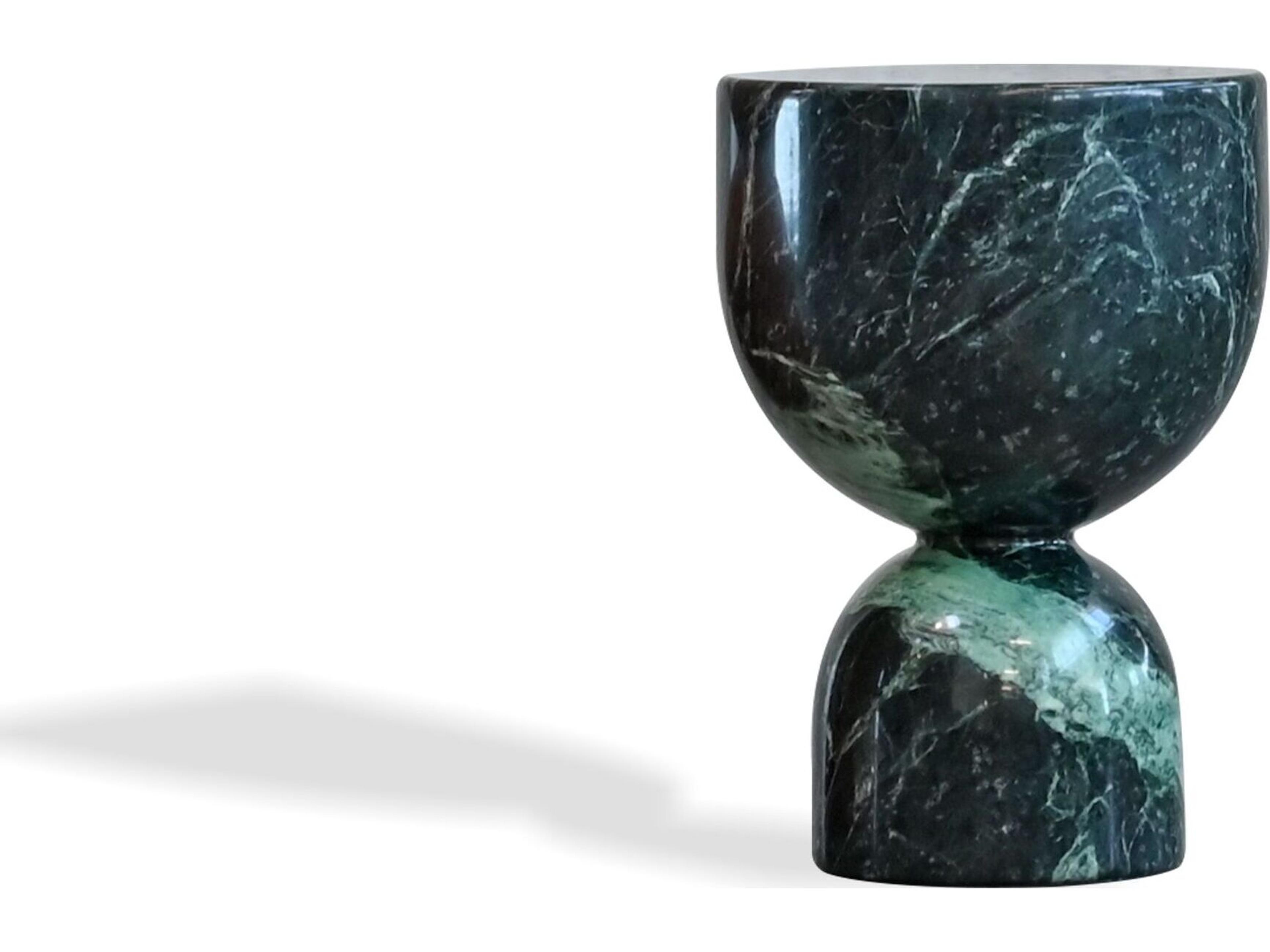 Apothecary Round Marble End Table