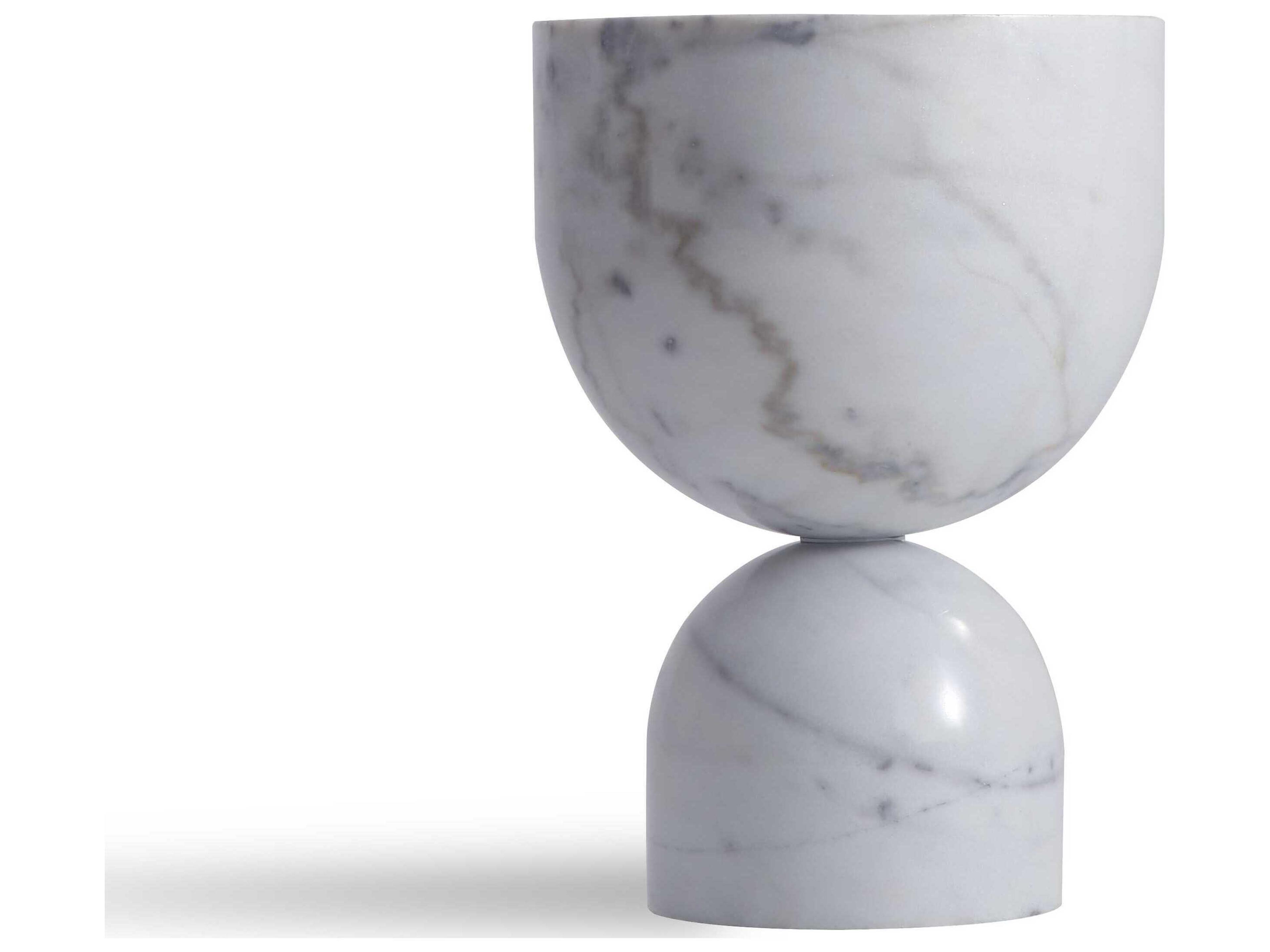 Mobital Apothecary Round Marble White End Table