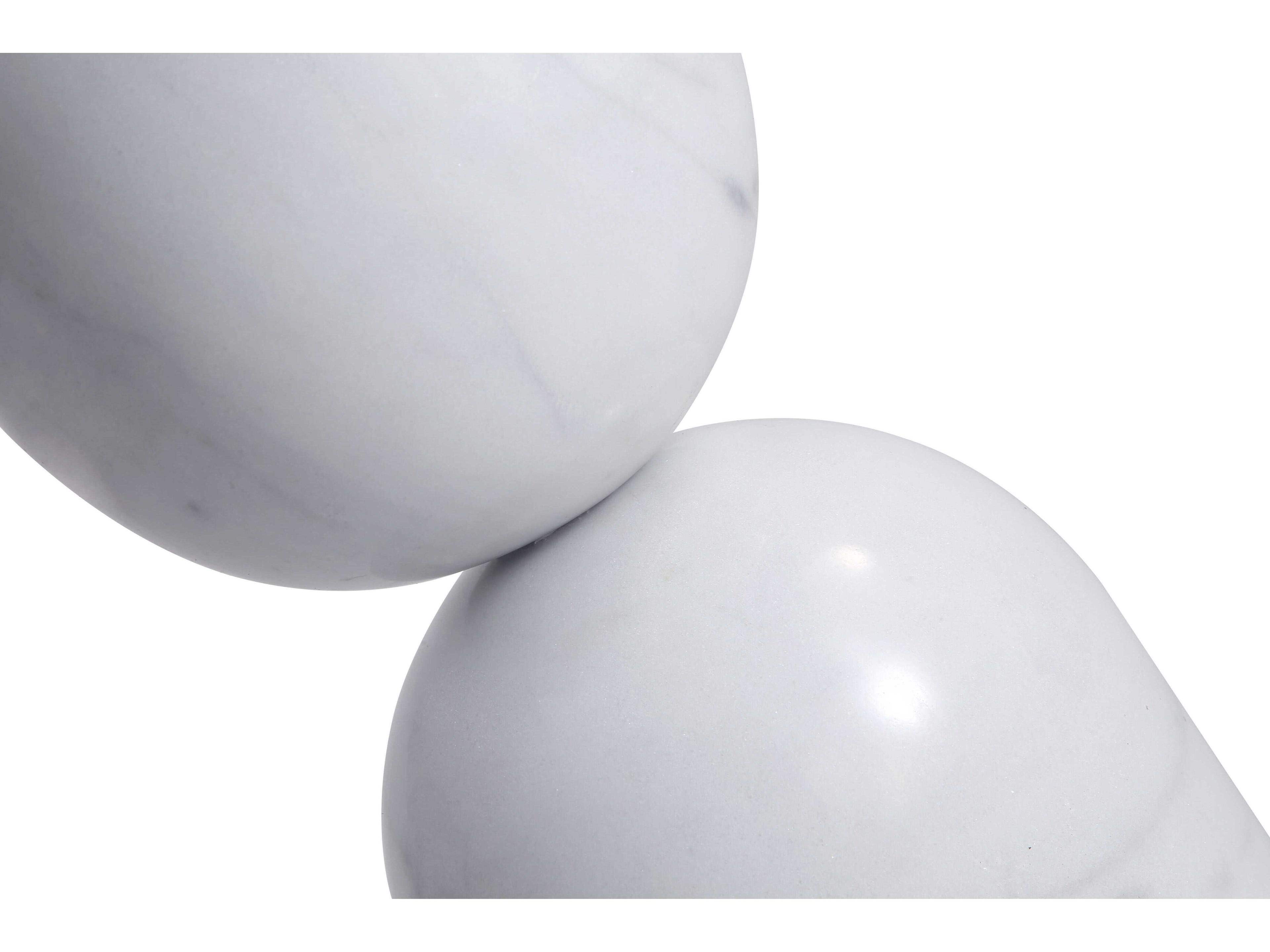 Mobital Apothecary Round Marble White End Table